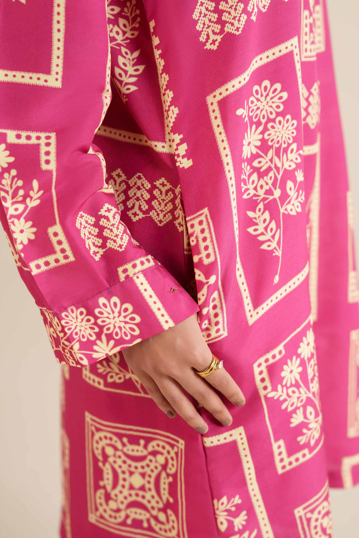 NishatUK - Fuchsia Printed Swiss Lawn 2-piece ready to wear Dress