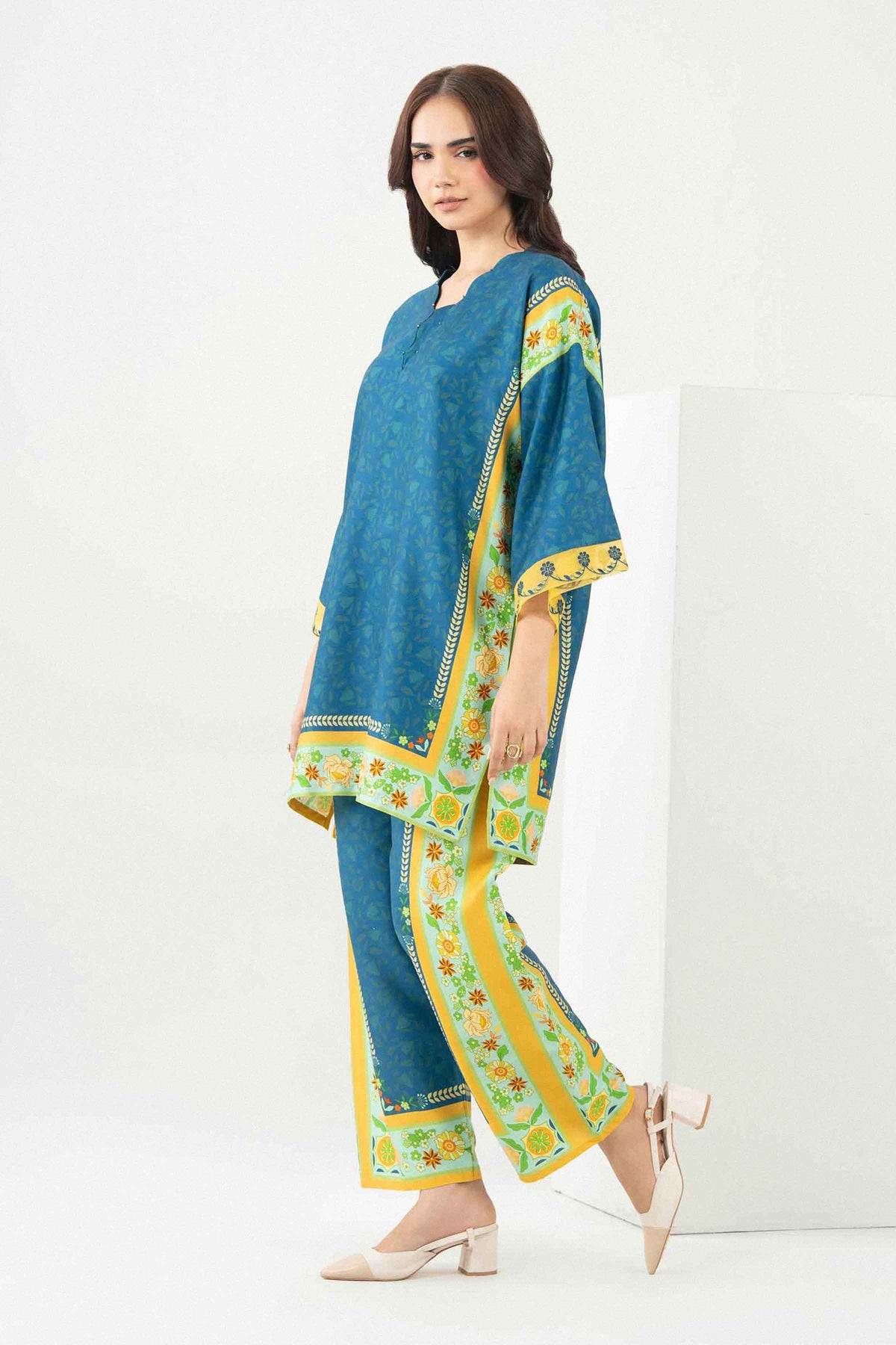 Nishat UK - Blue Embroidered Twill 2 Pieces ready to wear Dress