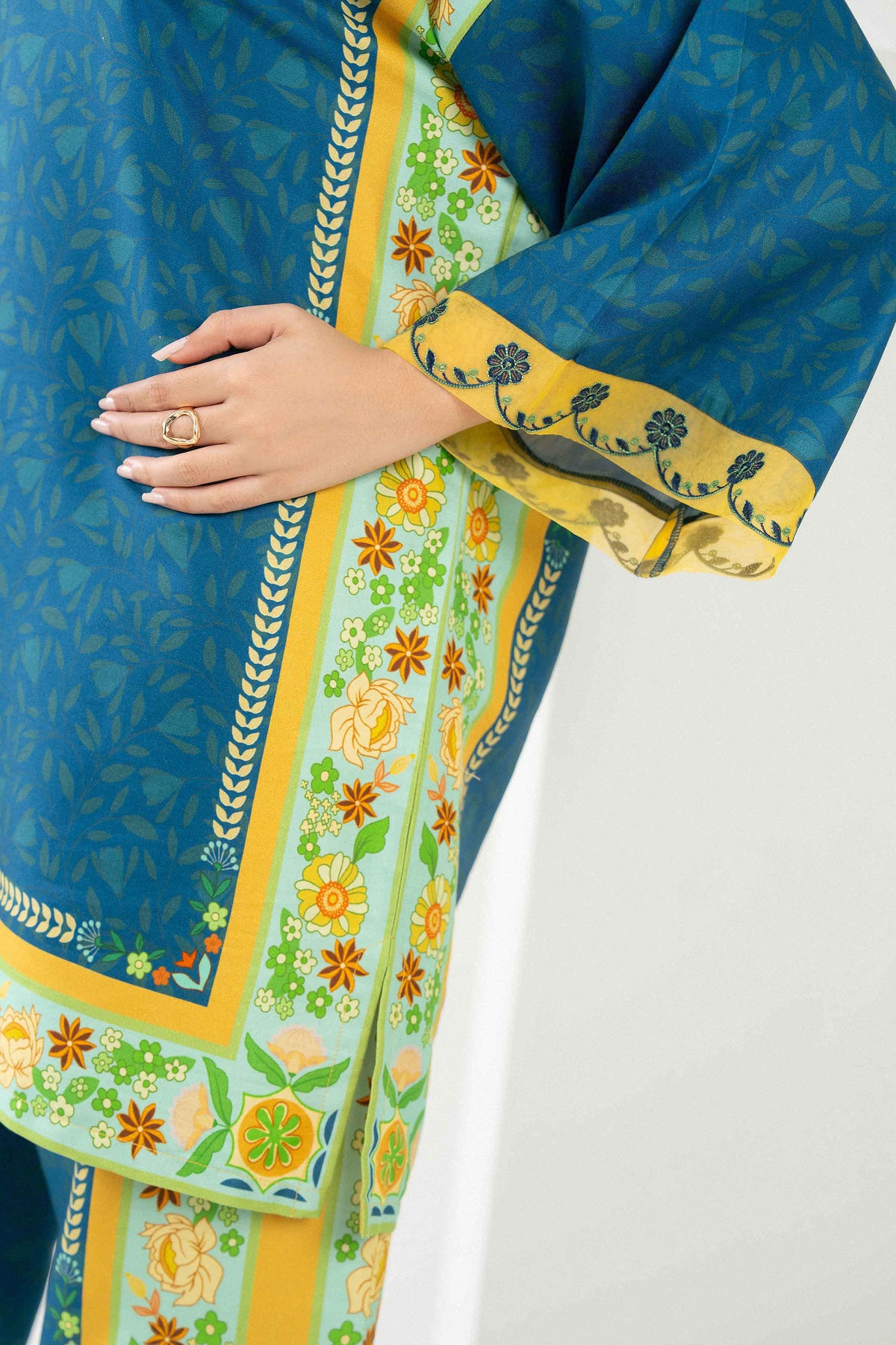 Nishat UK - Blue Embroidered Twill 2 Pieces ready to wear Dress