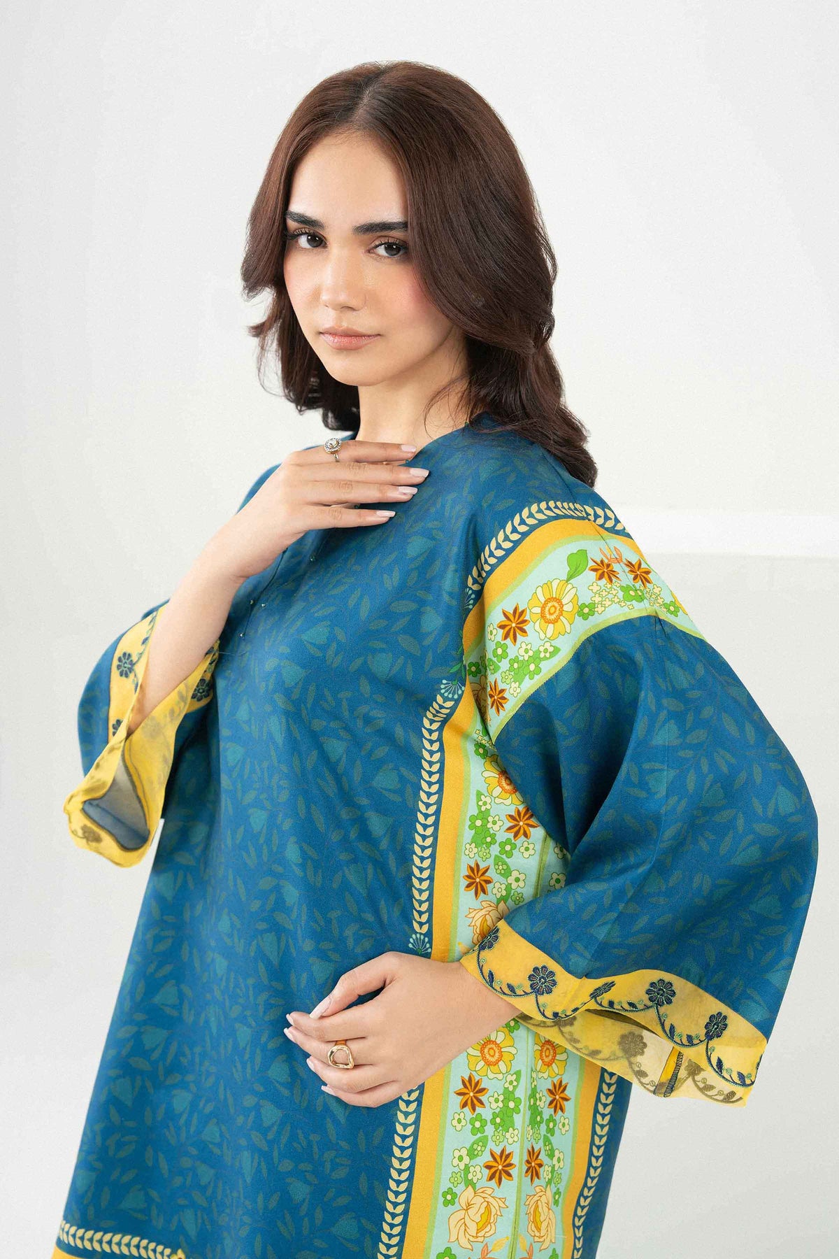 Nishat UK - Blue Embroidered Twill 2 Pieces ready to wear Dress