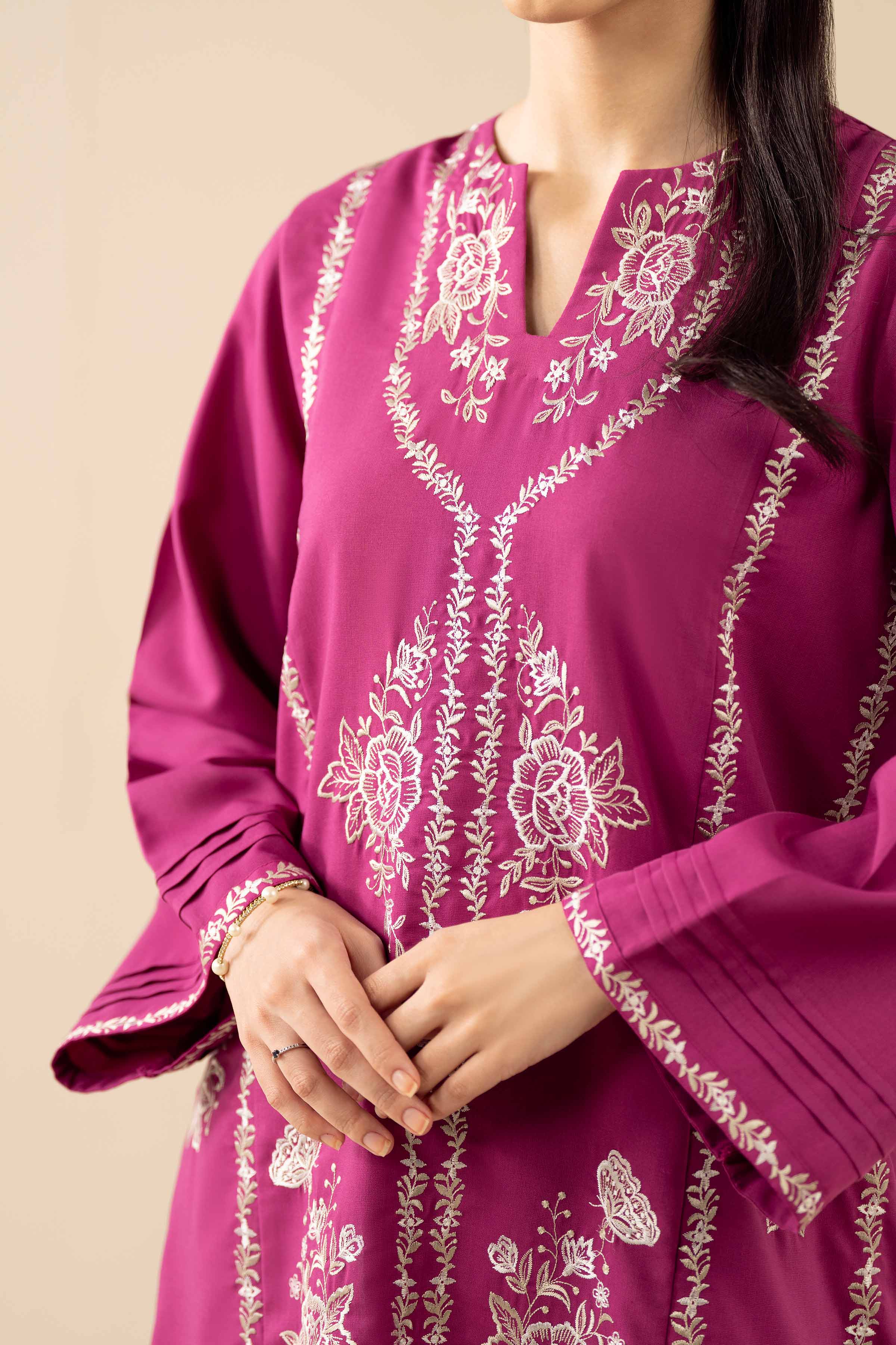 NishatUK - Pink Embroidered PV 2-piece ready to wear Dress
