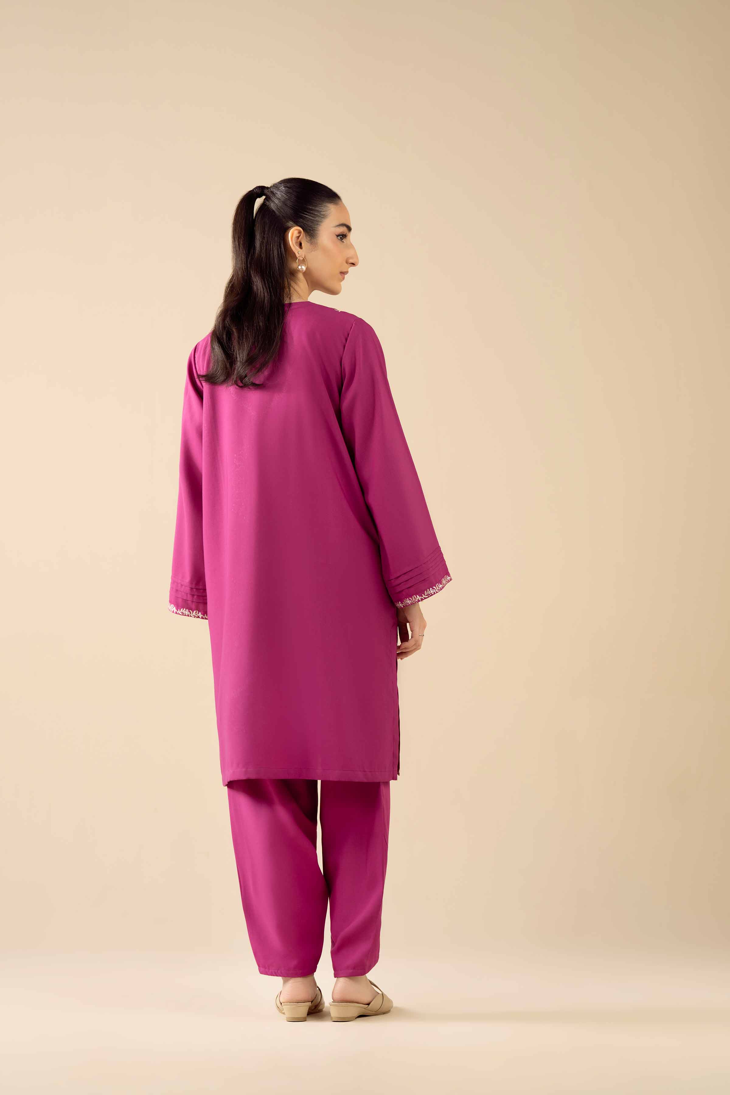 NishatUK - Pink Embroidered PV 2-piece ready to wear Dress