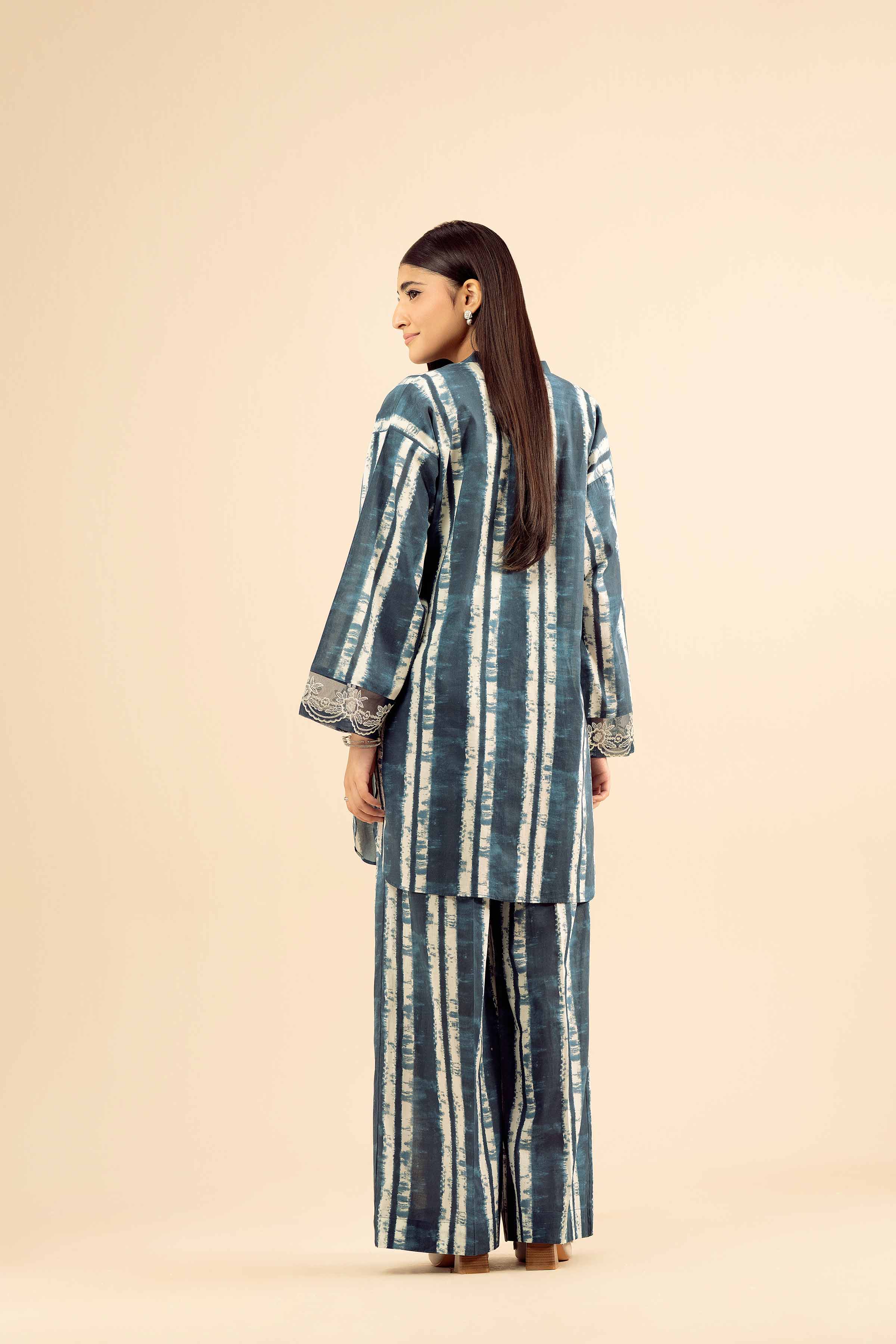 NishatUK - Blue Embroidered Cambric 2-piece ready to wear Dress