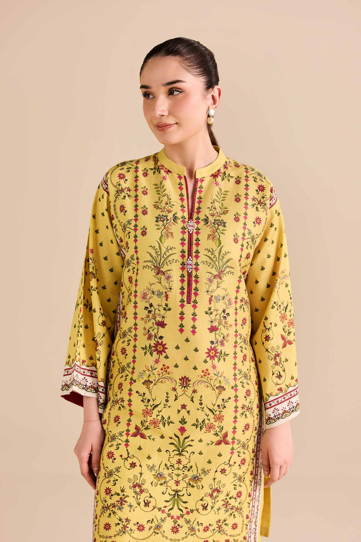 NishatUK - Yellow Printed Dobby 2-piece ready to wear Dress