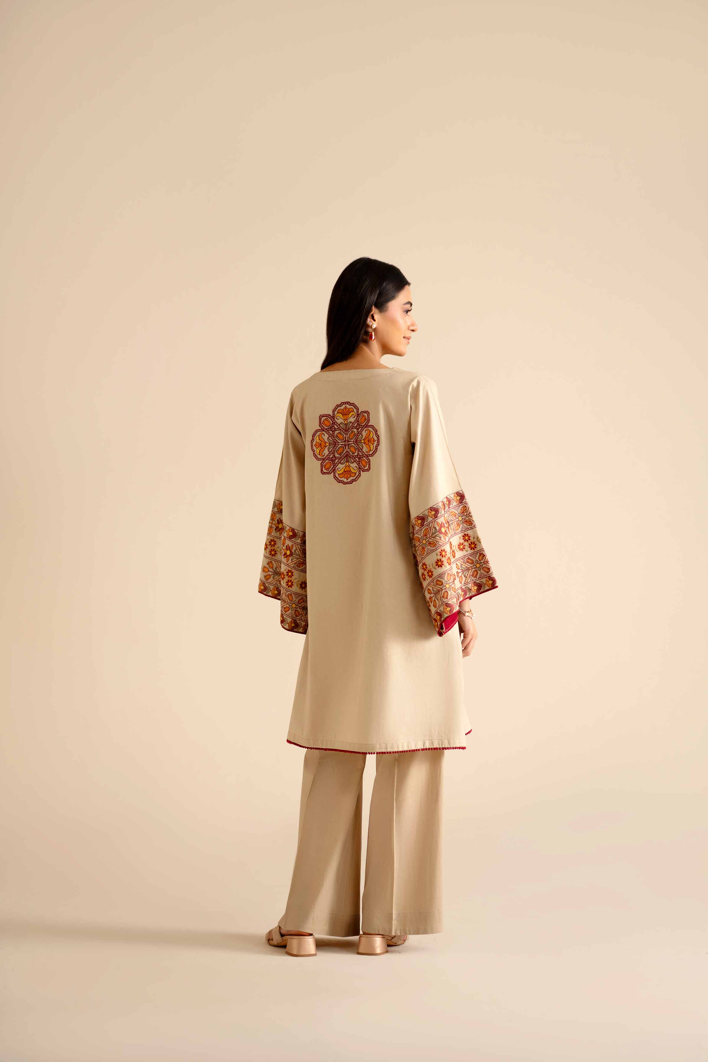 NishatUK - Skin Embroidered Cambric 2-piece ready to wear Dress