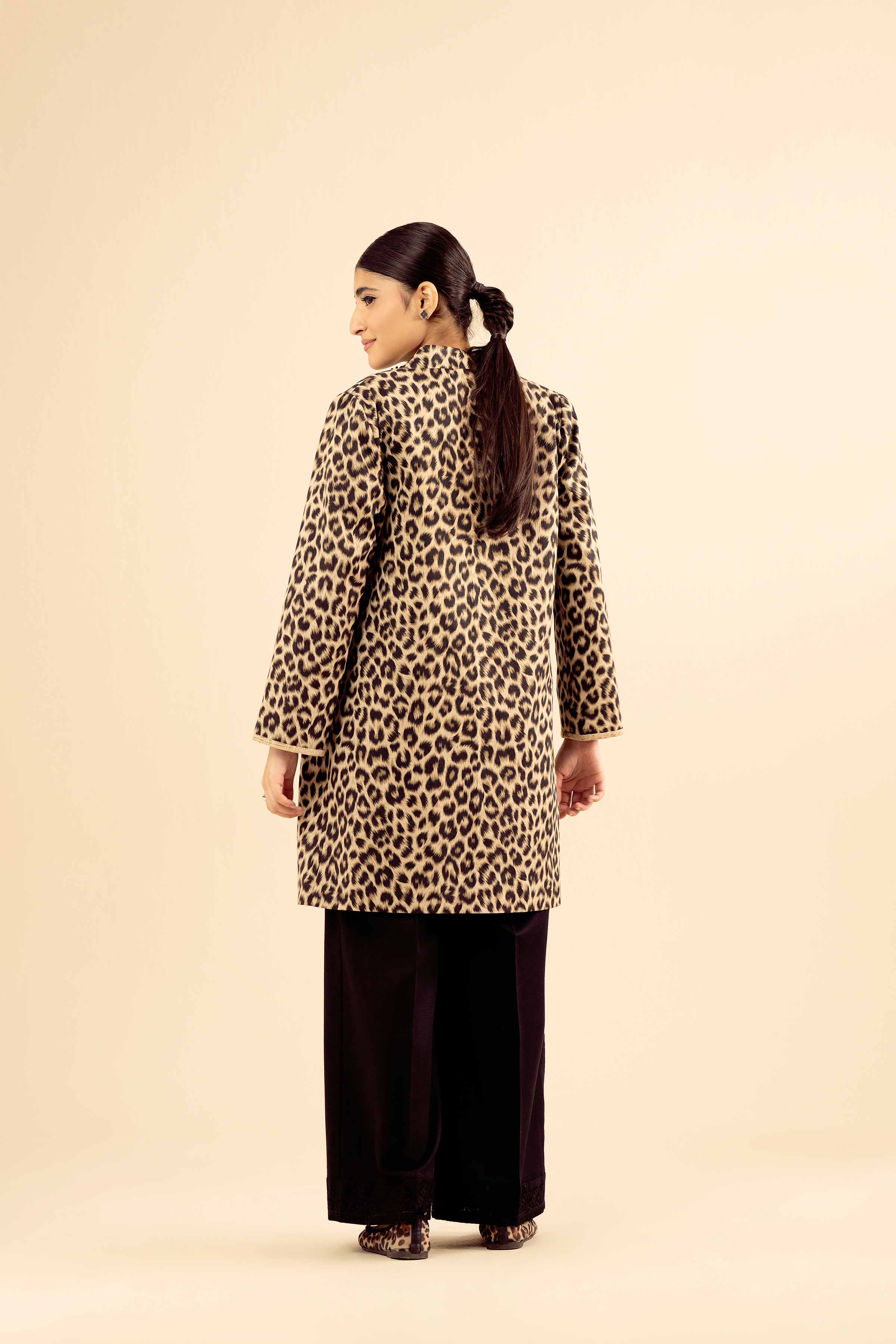 NishatUK - Brown Printed Karandi 1-piece ready to wear Jacket