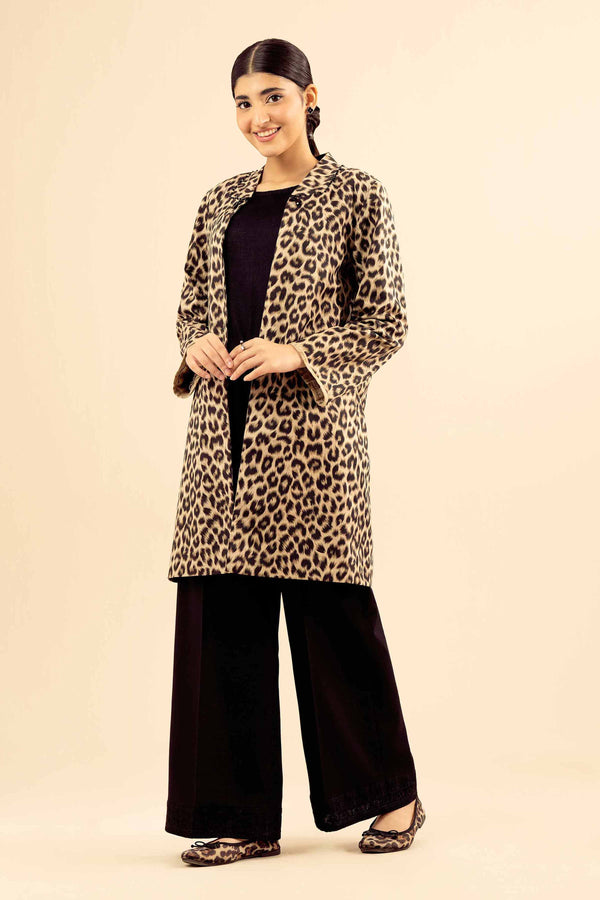 NishatUK - Brown Printed Karandi 1-piece ready to wear Jacket