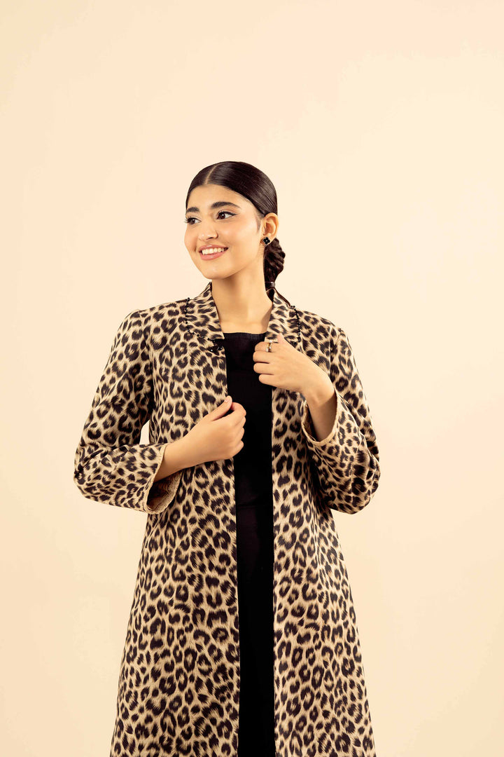 NishatUK - Brown Printed Karandi 1-piece ready to wear Jacket