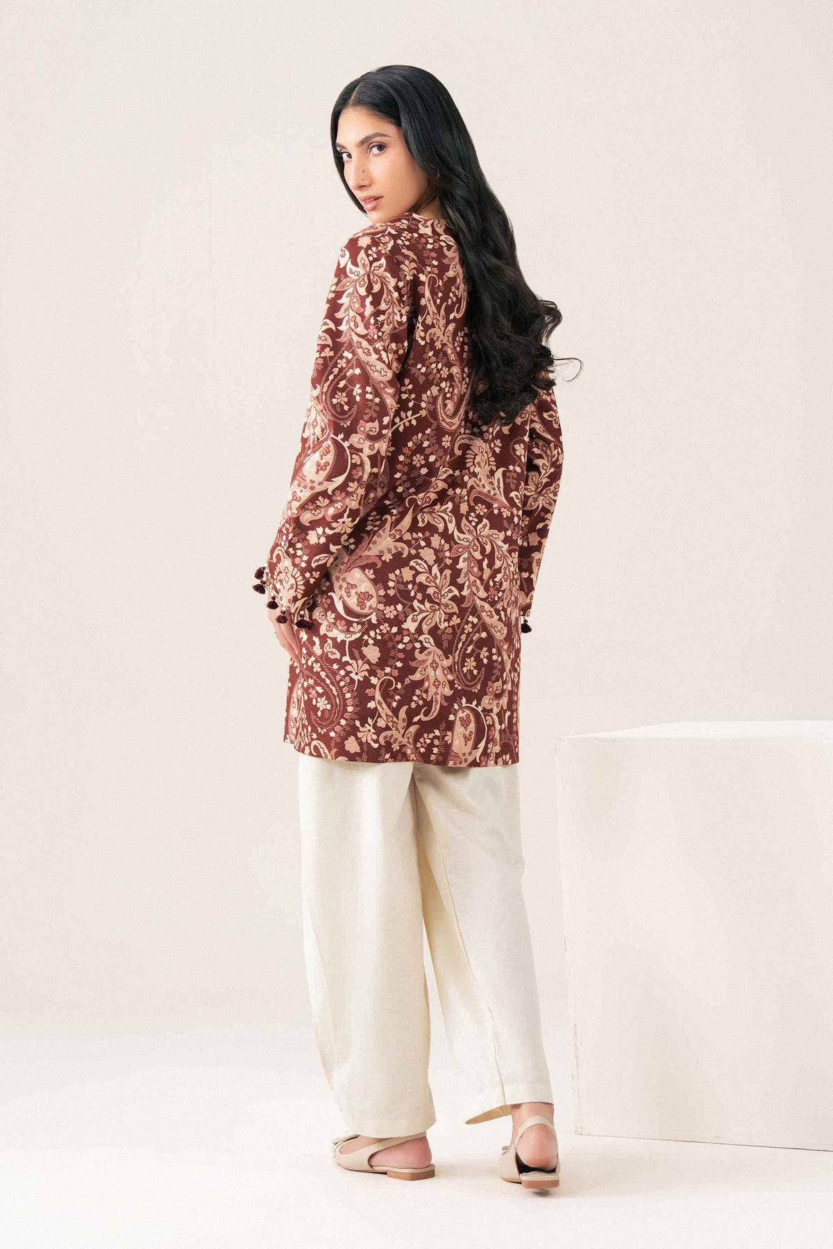 Nishat UK - Brown Printed Karandi 1 Piece ready to wear jacket