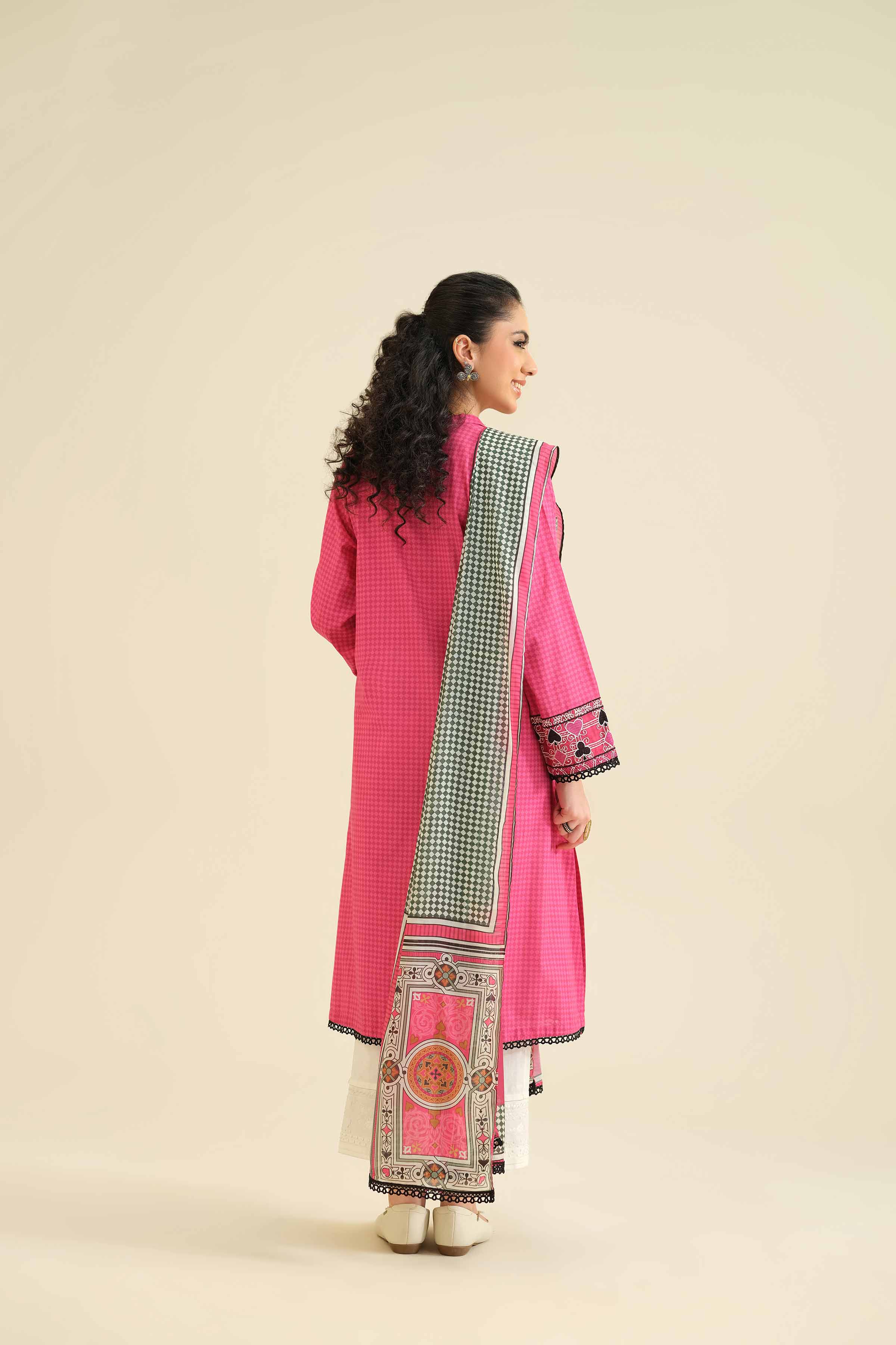NishatUK - Pink Embroidered  Cambric 2-piece ready to wear Dress