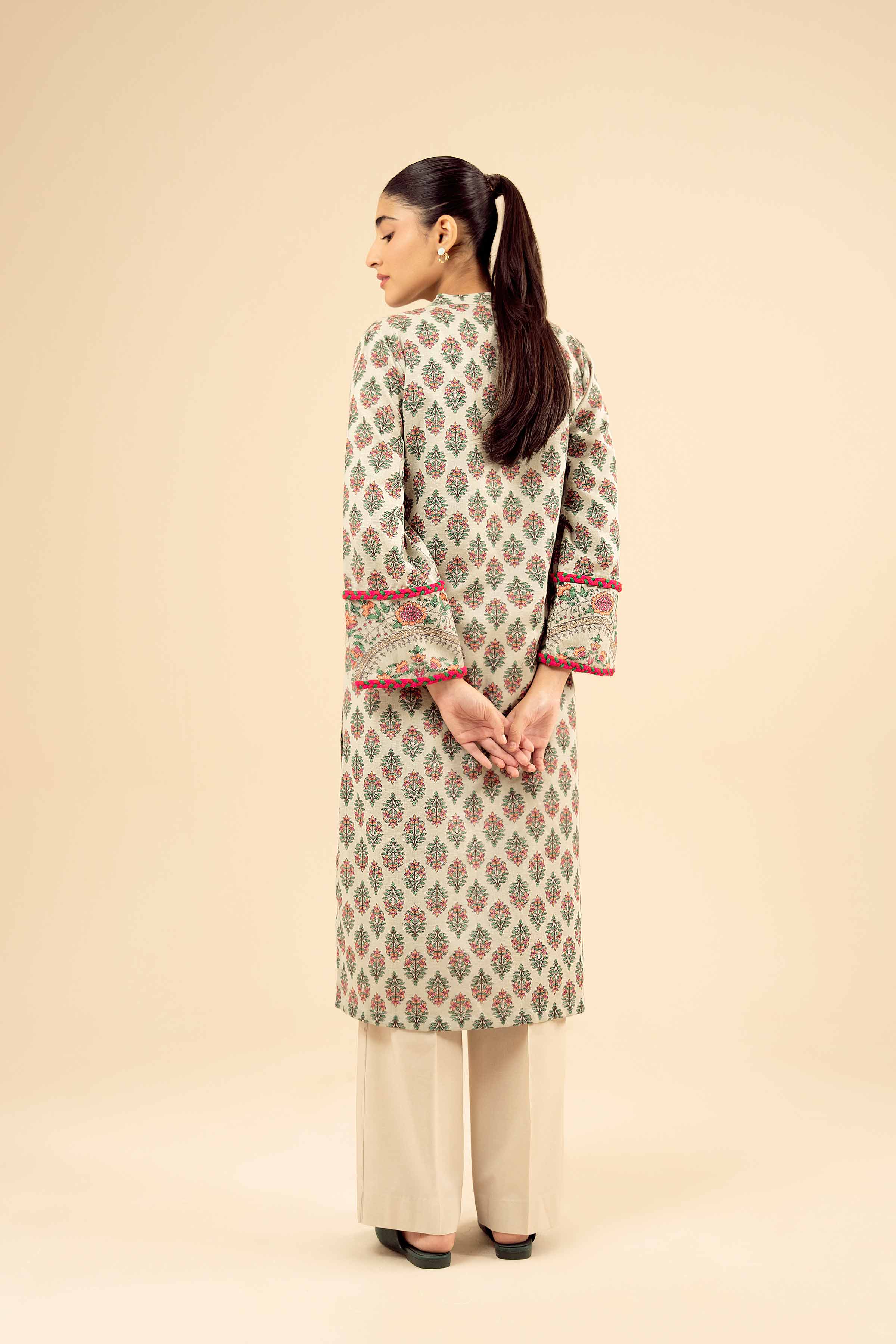 NishatUK - Mint Printed Karandi 1-piece ready to wear Shirt