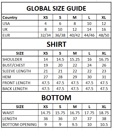 Size Guide