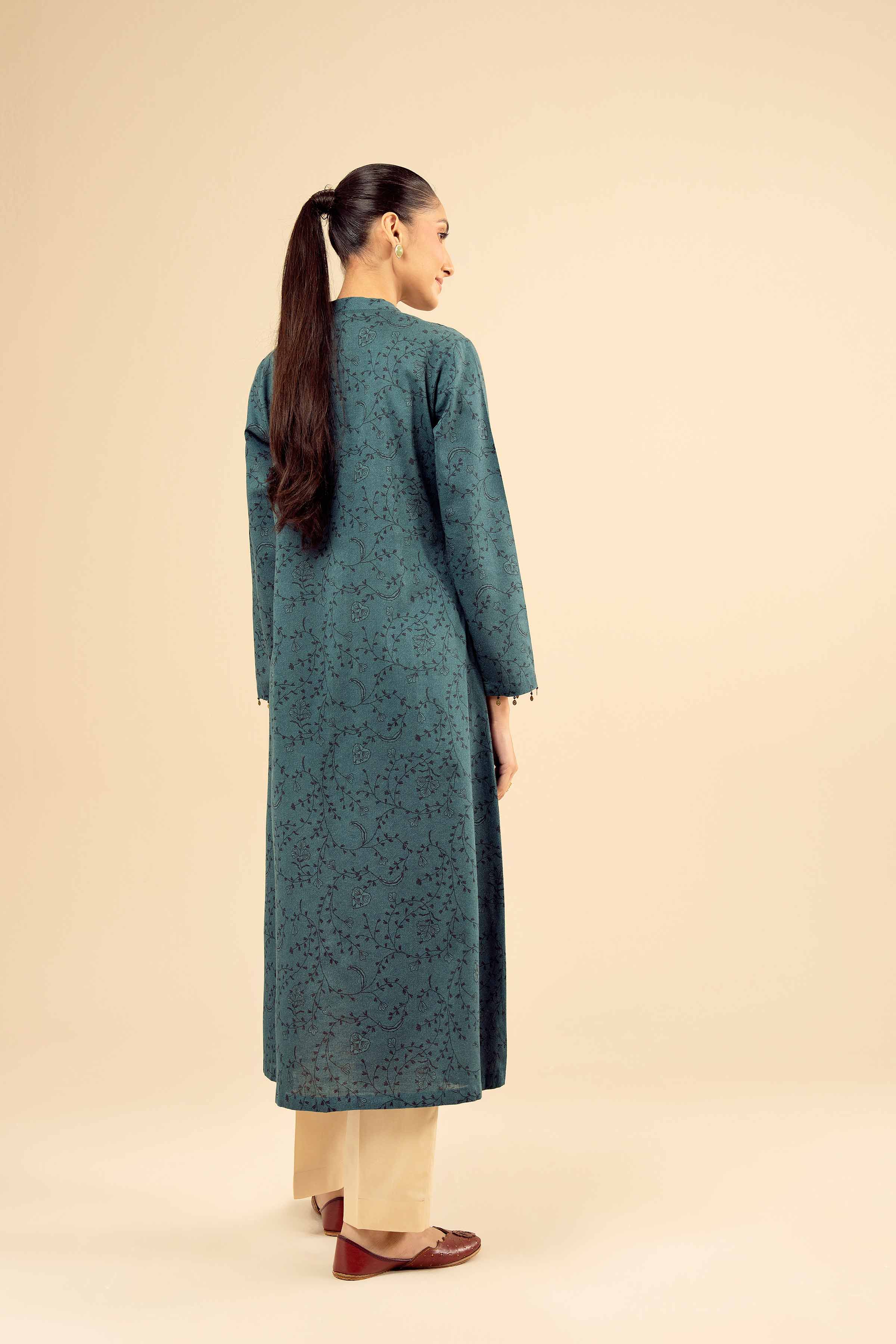 NishatUK - Green Embroidered Karandi 1-piece ready to wear Shirt