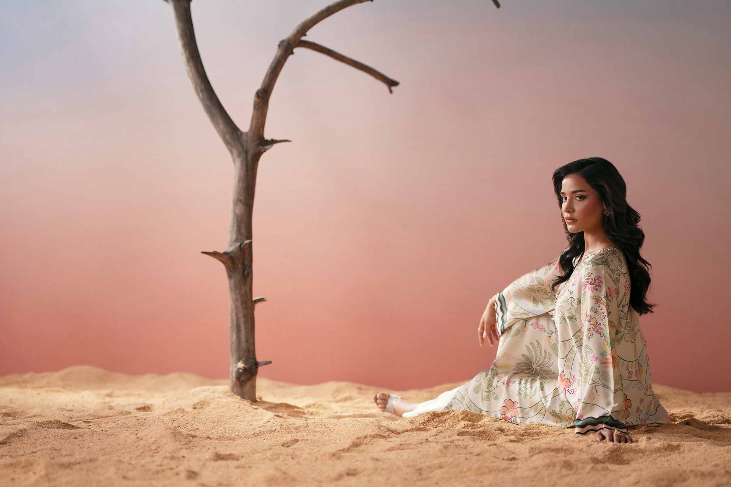 NishatUK - Yellow Printed Silk 1-piece ready to wear shirt