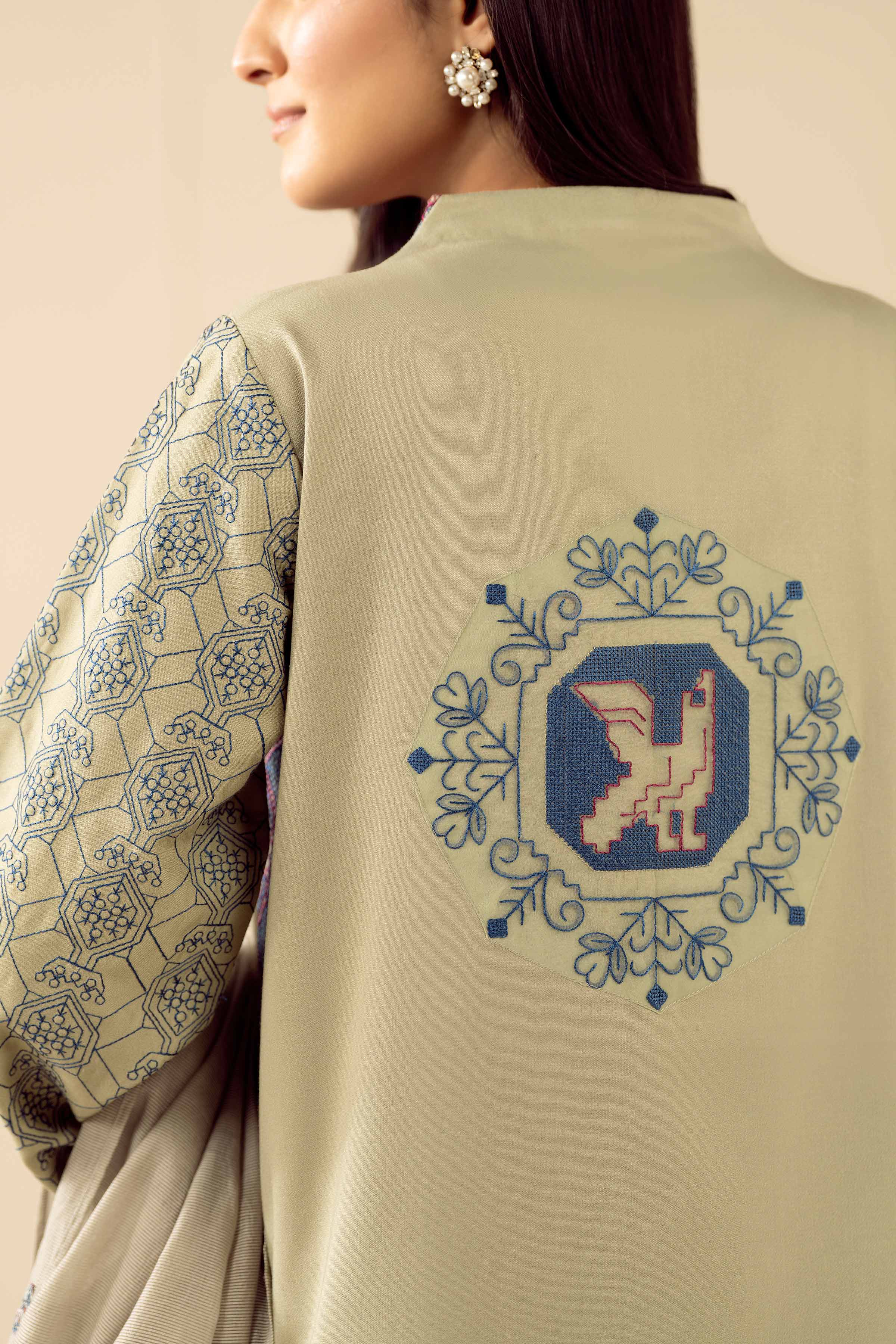 NishatUK - Green Embroidered Viscose 2-piece ready to wear Dress