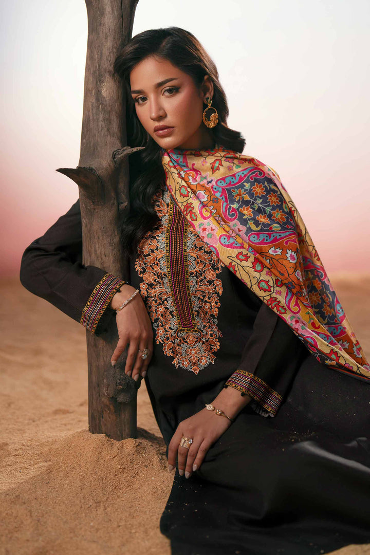 NishatUK - Black Embroidered Marina 2-piece ready to wear Dress