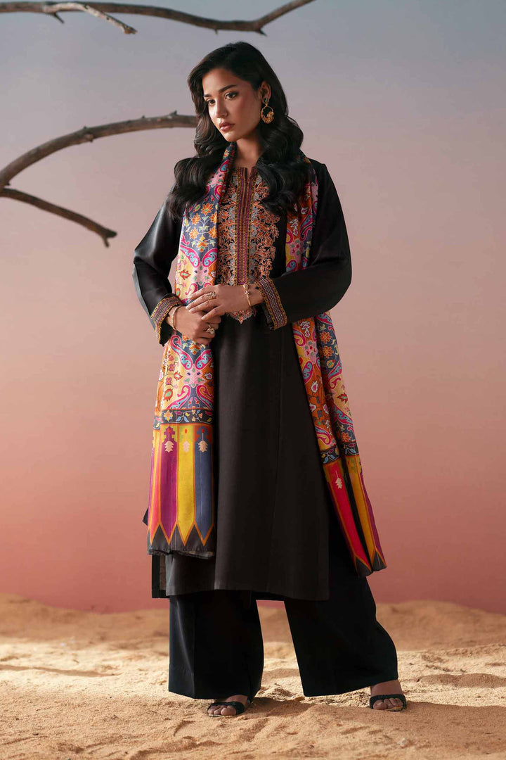 NishatUK - Black Embroidered Marina 2-piece ready to wear Dress