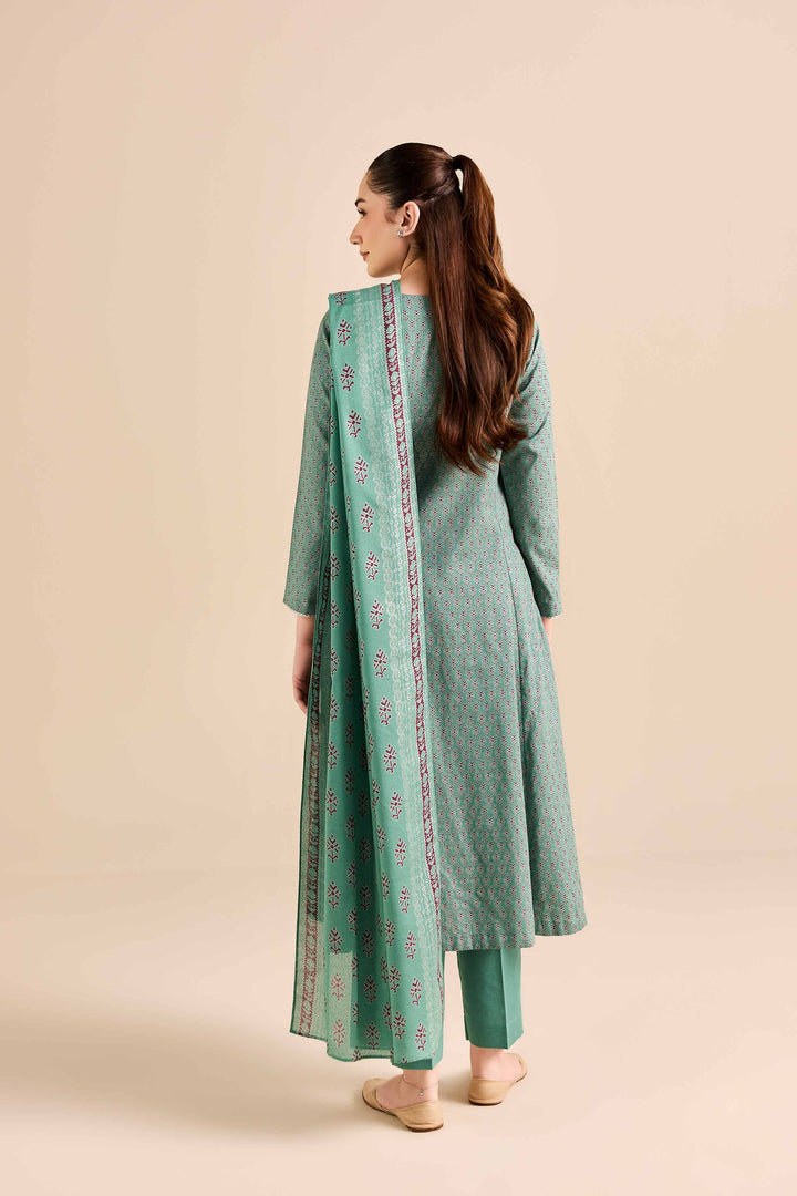 NishatUK - Green Printed Karandi 3-piece ready to wear Suit