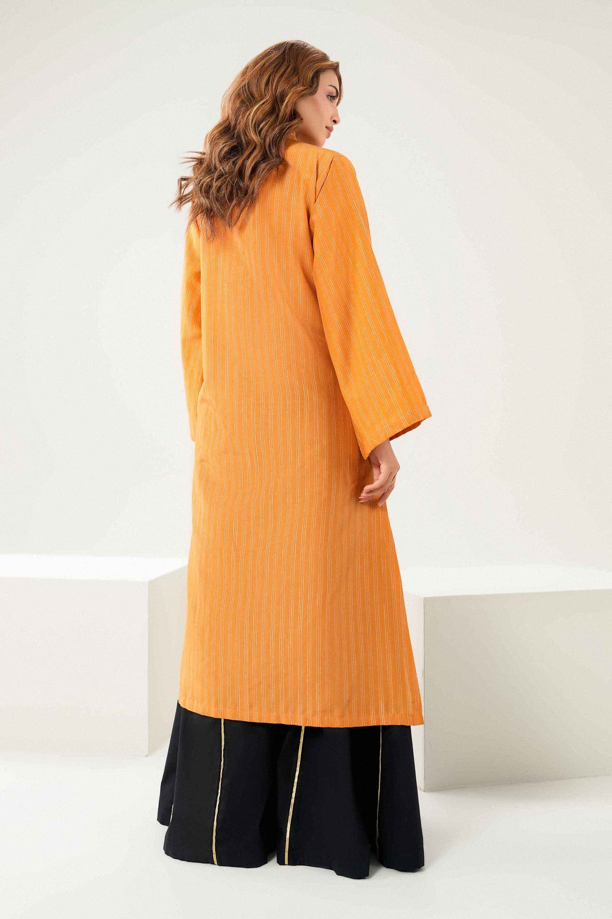 Nishat UK - Yellow Printed Jacquard 1 Piece ready to wear Shirt