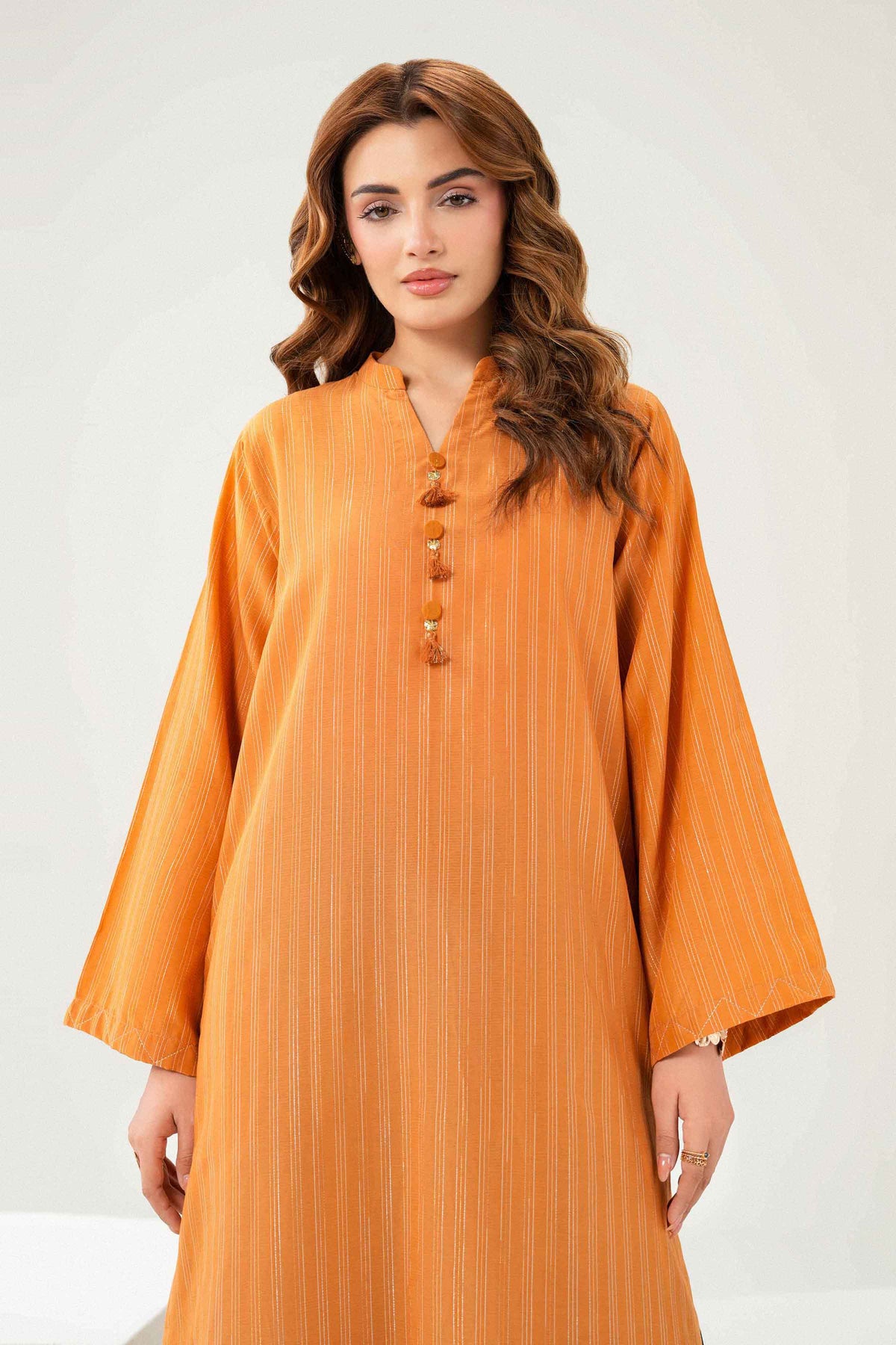 Nishat UK - Yellow Printed Jacquard 1 Piece ready to wear Shirt