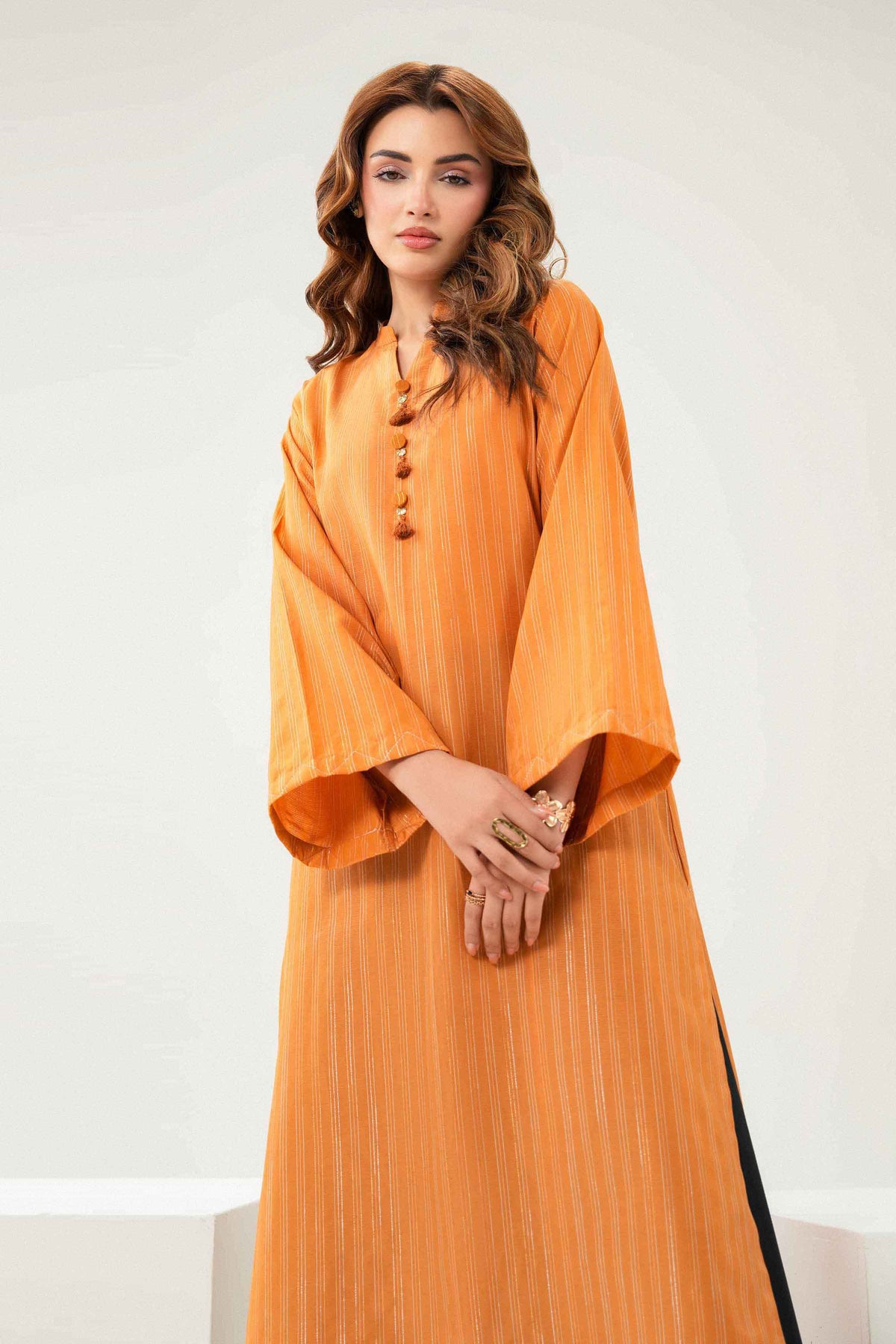 Nishat UK - Yellow Printed Jacquard 1 Piece ready to wear Shirt