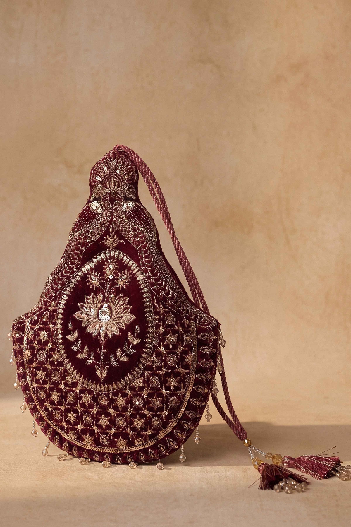 Nishat UK - Red Embroidered Velvet 1 Piece ready to wear Pouch