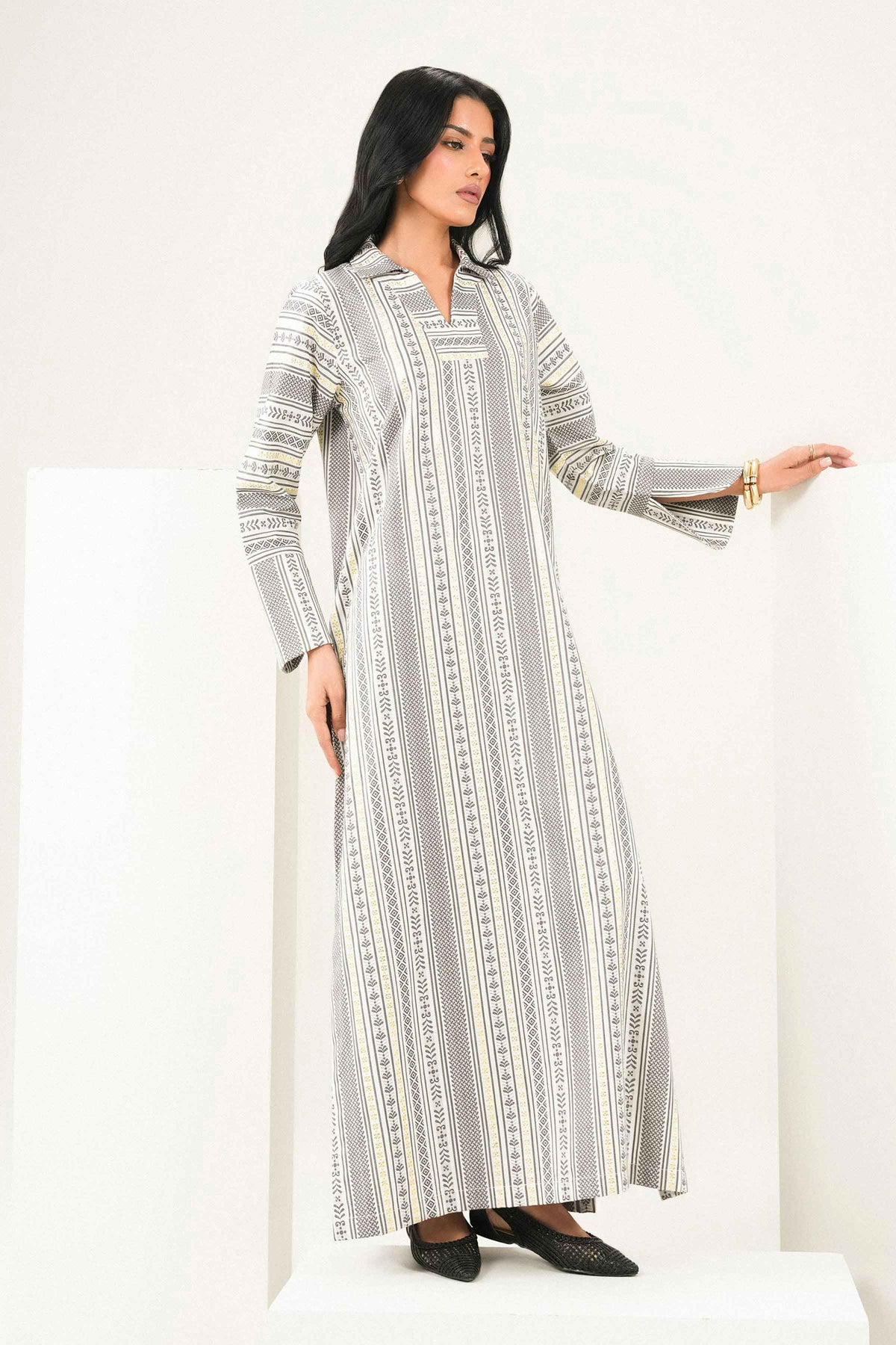 Nishat UK - White Printed Jacquard 1 Piece ready to wear 