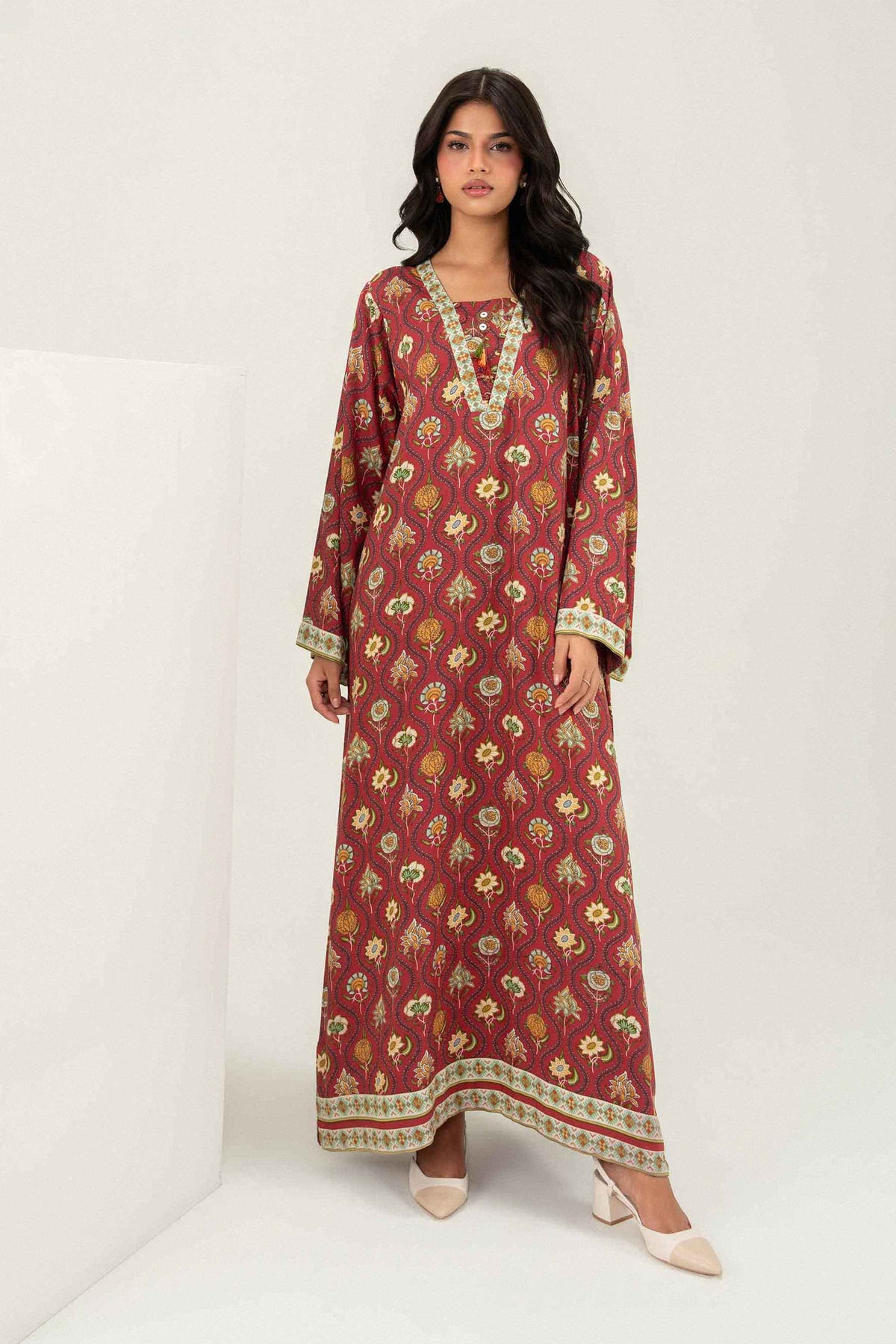 Nishat UK - Red Printed Viscose 1 Piece ready to wear 
