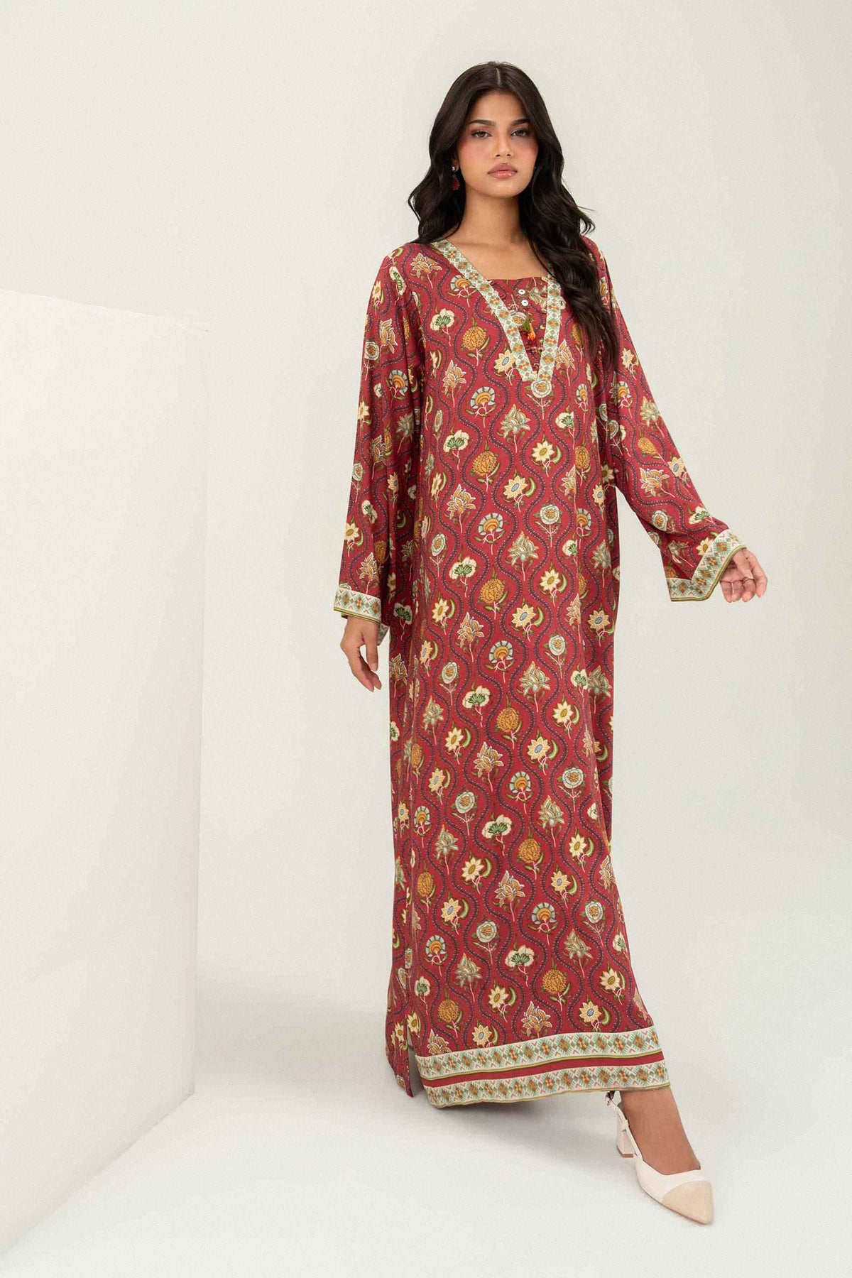 Nishat UK - Red Printed Viscose 1 Piece ready to wear 