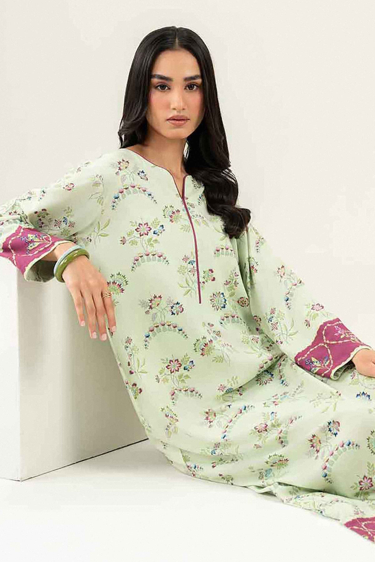 Nishat UK - Green Printed Viscose 1 Piece ready to wear 