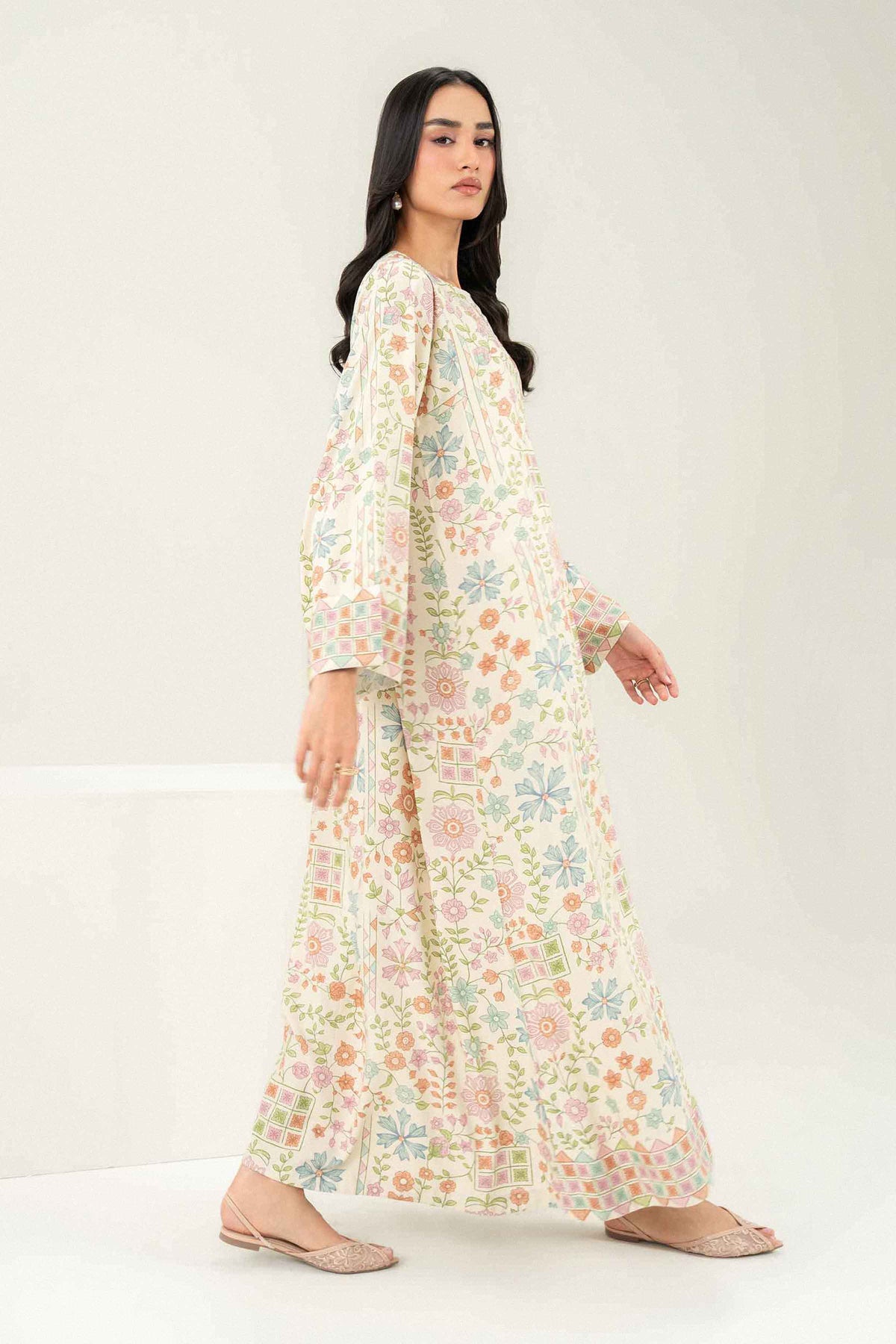 Nishat UK - Off White Printed Viscose 1 Piece ready to wear 
