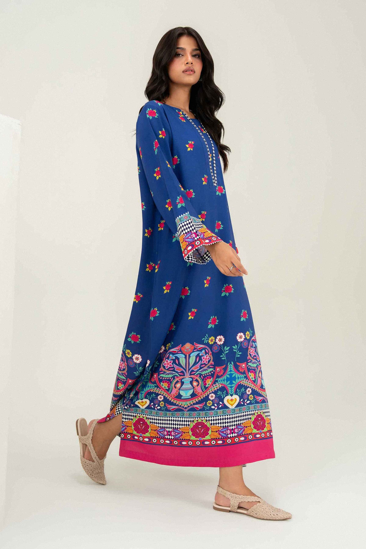 Nishat UK - Blue Printed Viscose 1 Piece ready to wear 