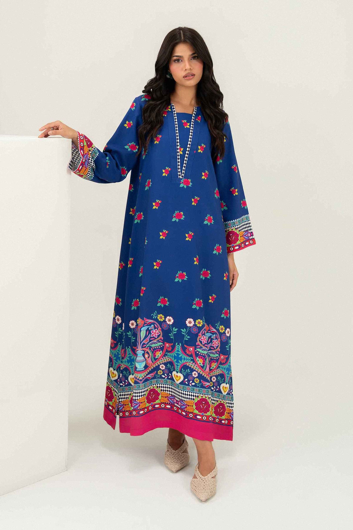 Nishat UK - Blue Printed Viscose 1 Piece ready to wear 
