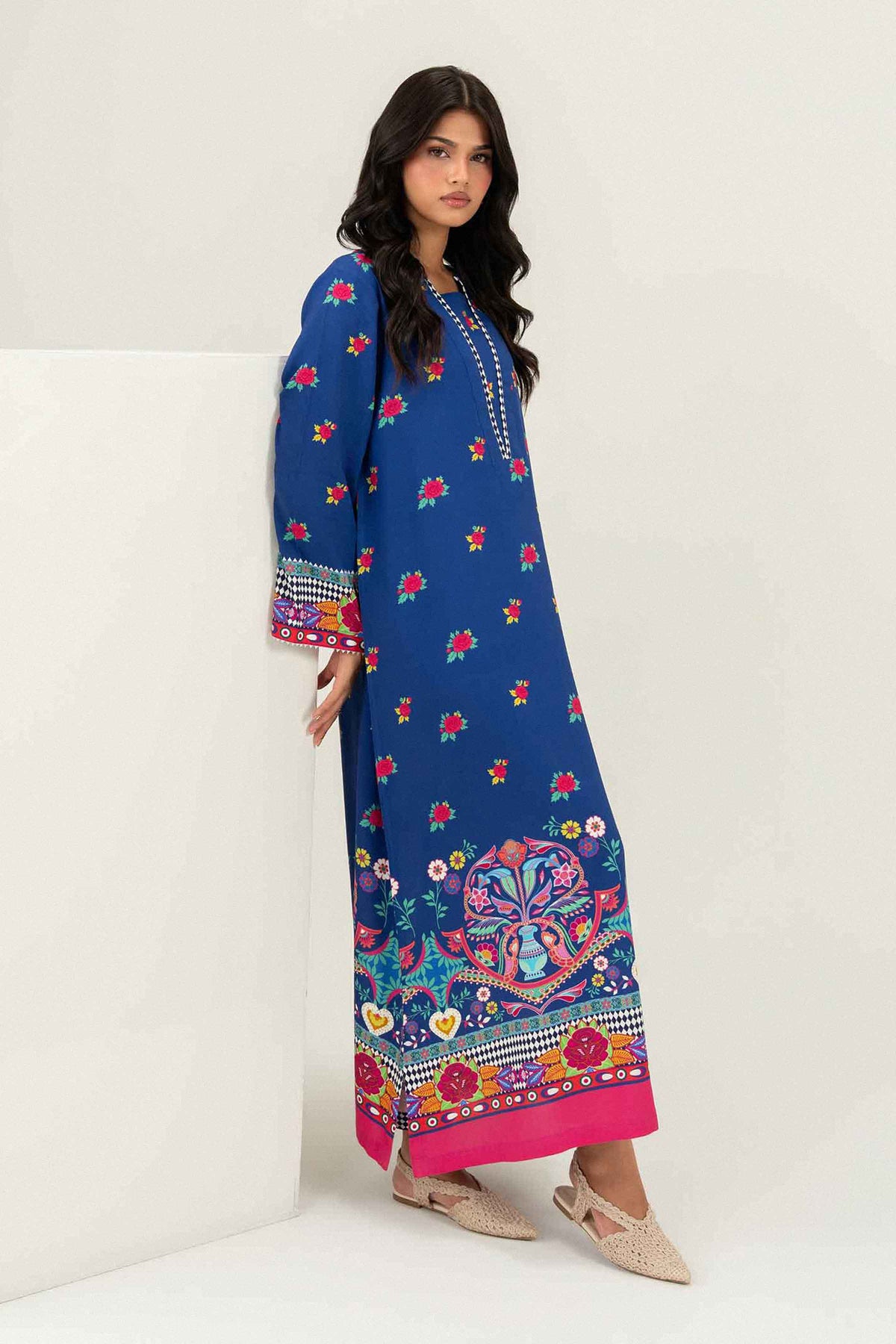 Nishat UK - Blue Printed Viscose 1 Piece ready to wear 