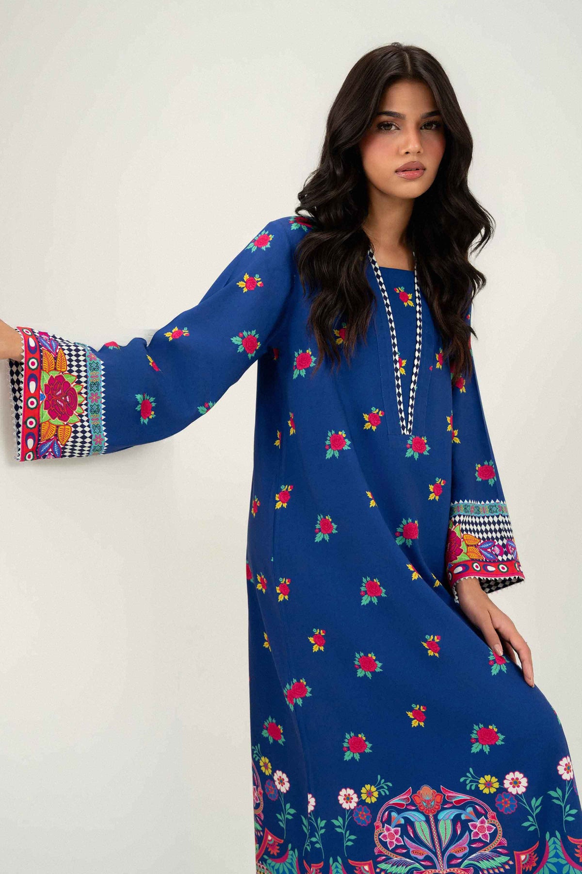 Nishat UK - Blue Printed Viscose 1 Piece ready to wear 