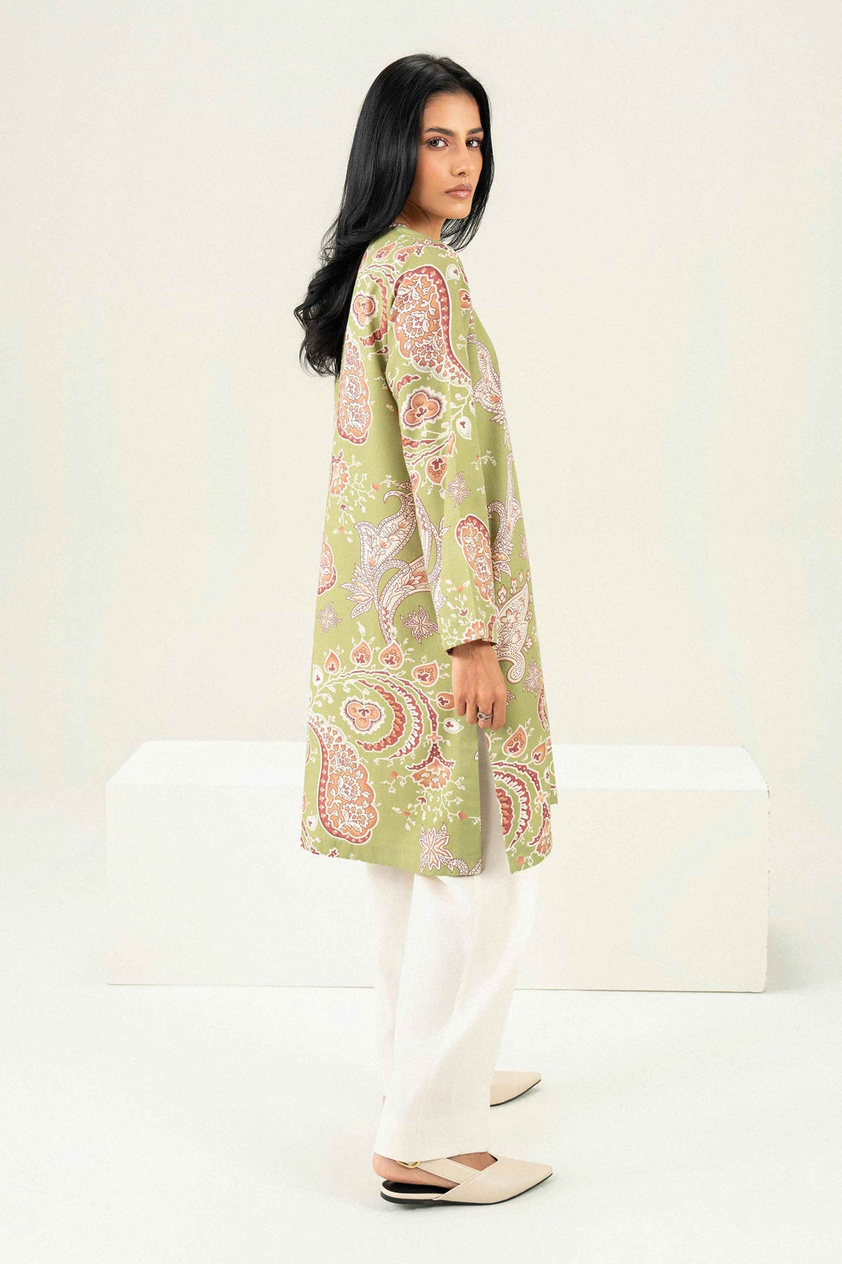 Nishat UK - Green Printed Linen 1 Piece ready to wear Shirt