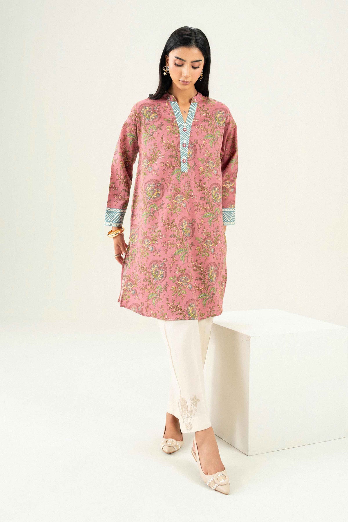 Nishat UK - Pink Printed Karandi 1 Piece ready to wear Shirt