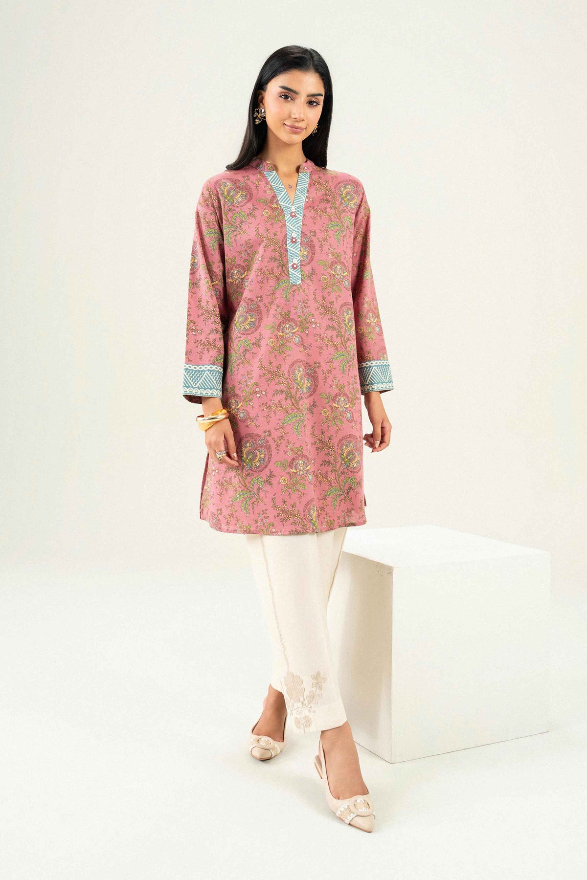 Nishat UK - Pink Printed Karandi 1 Piece ready to wear Shirt