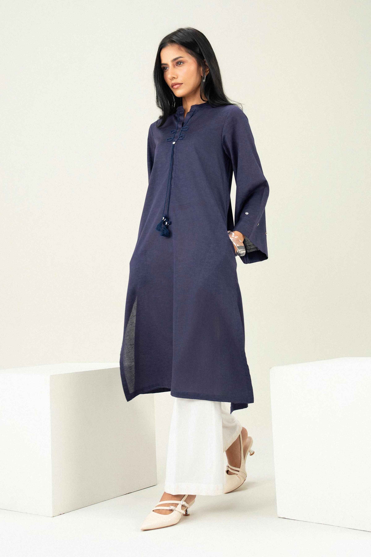 Nishat UK - Blue Solids Karandi 1 Piece ready to wear Shirt