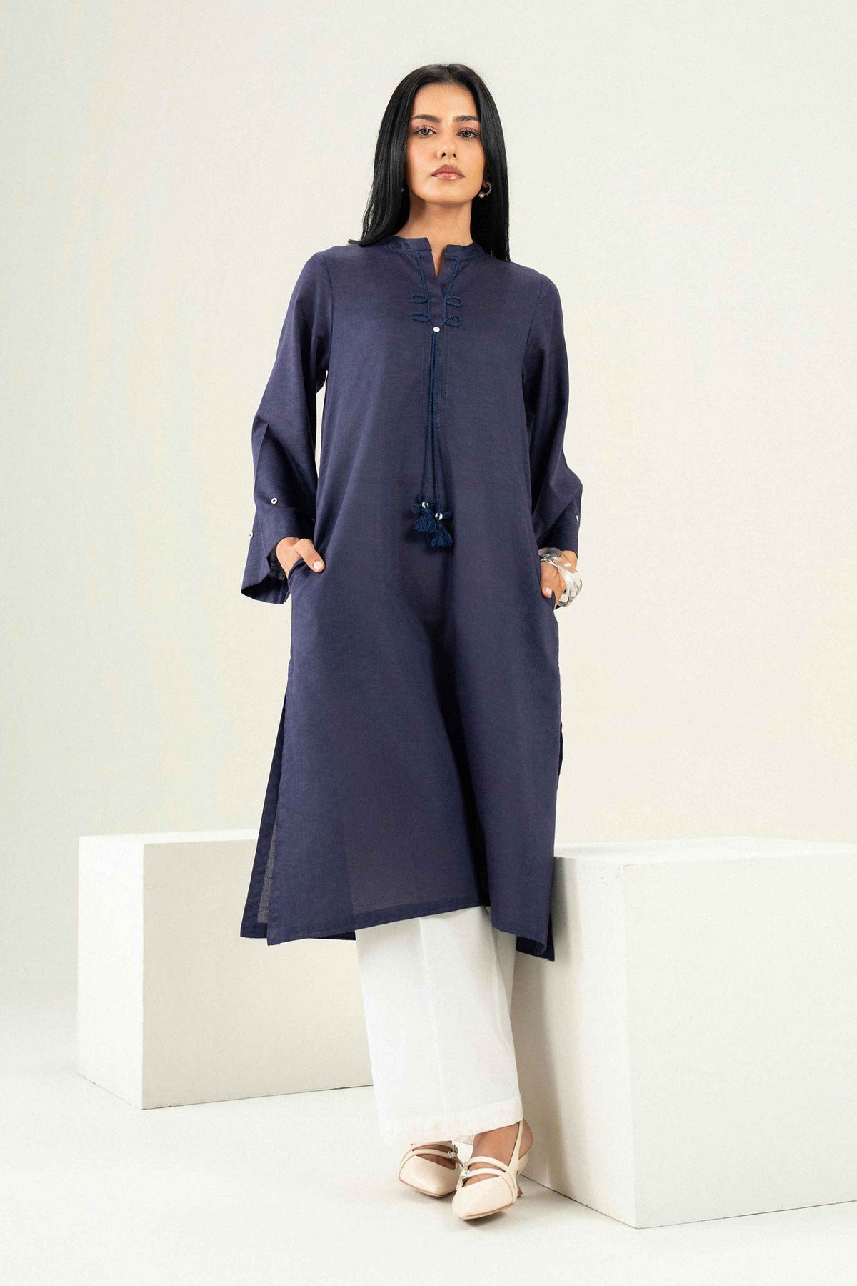 Nishat UK - Blue Solids Karandi 1 Piece ready to wear Shirt