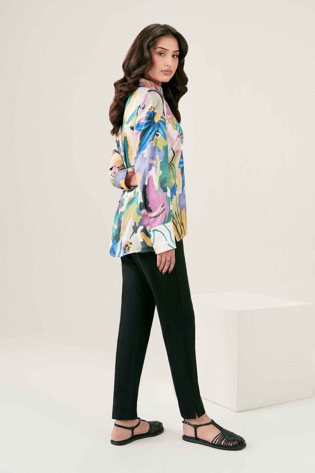 Nishat UK - Multi Printed Silk 1 Piece ready to wear shirt