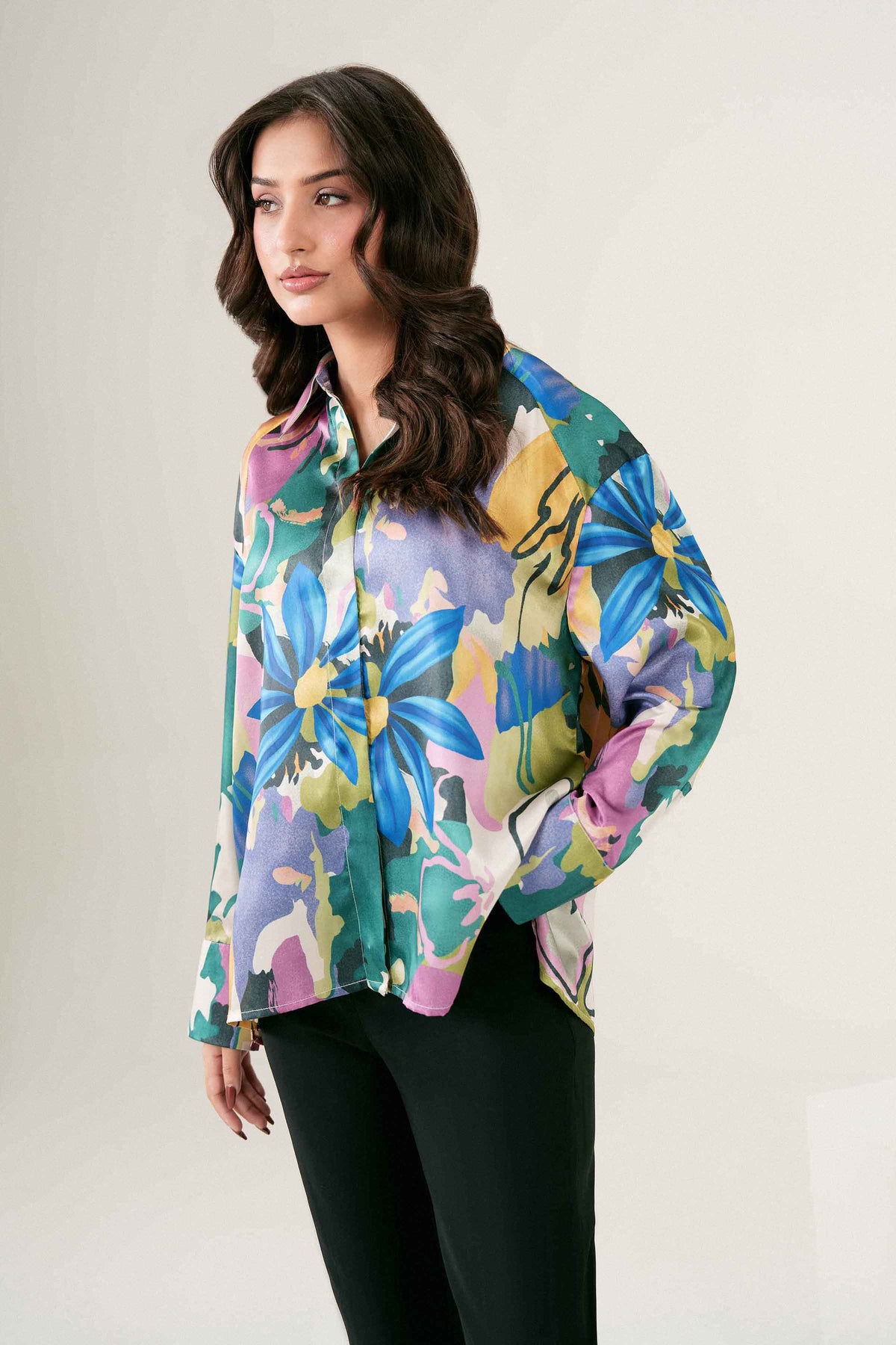 Nishat UK - Multi Printed Silk 1 Piece ready to wear shirt