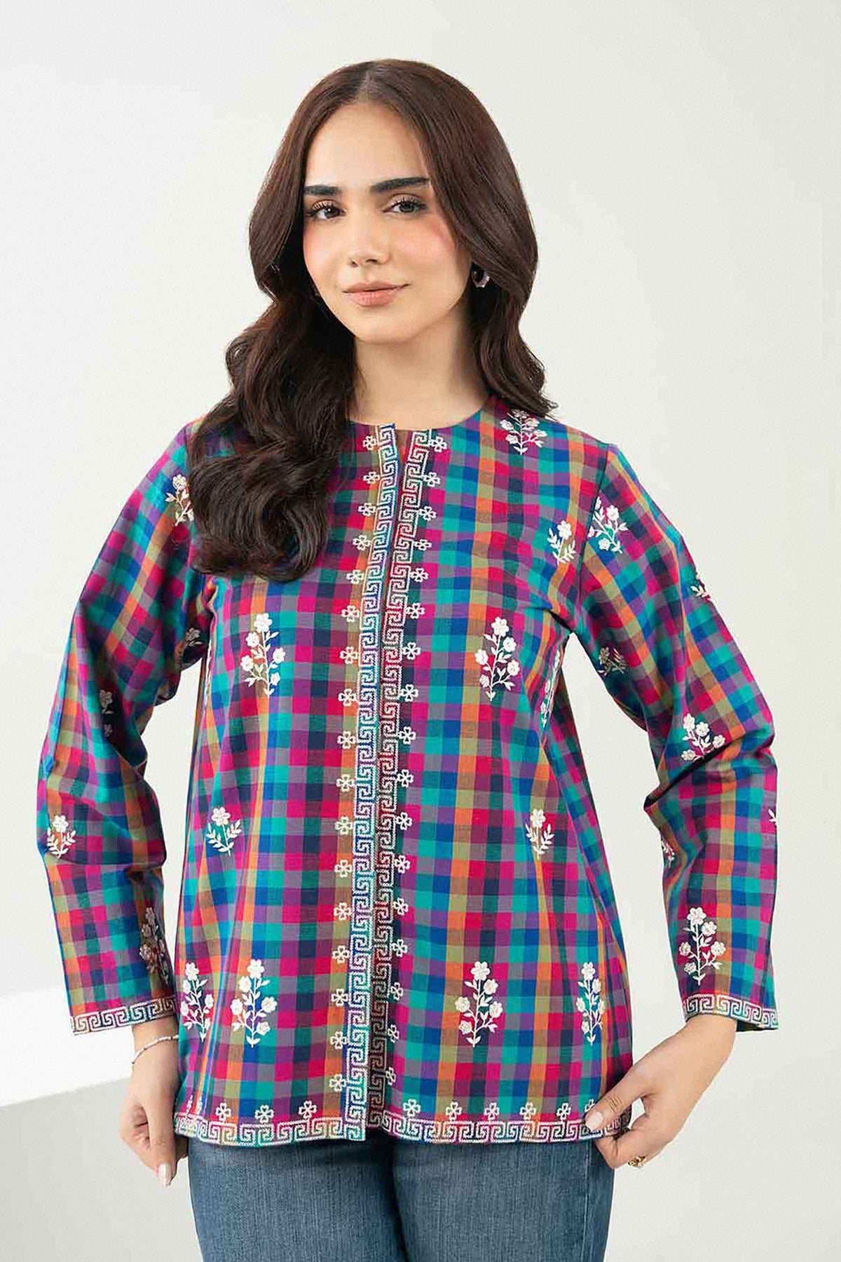 Nishat UK - Multi Embroidered Yarn Dyed 1 Piece ready to wear jacket