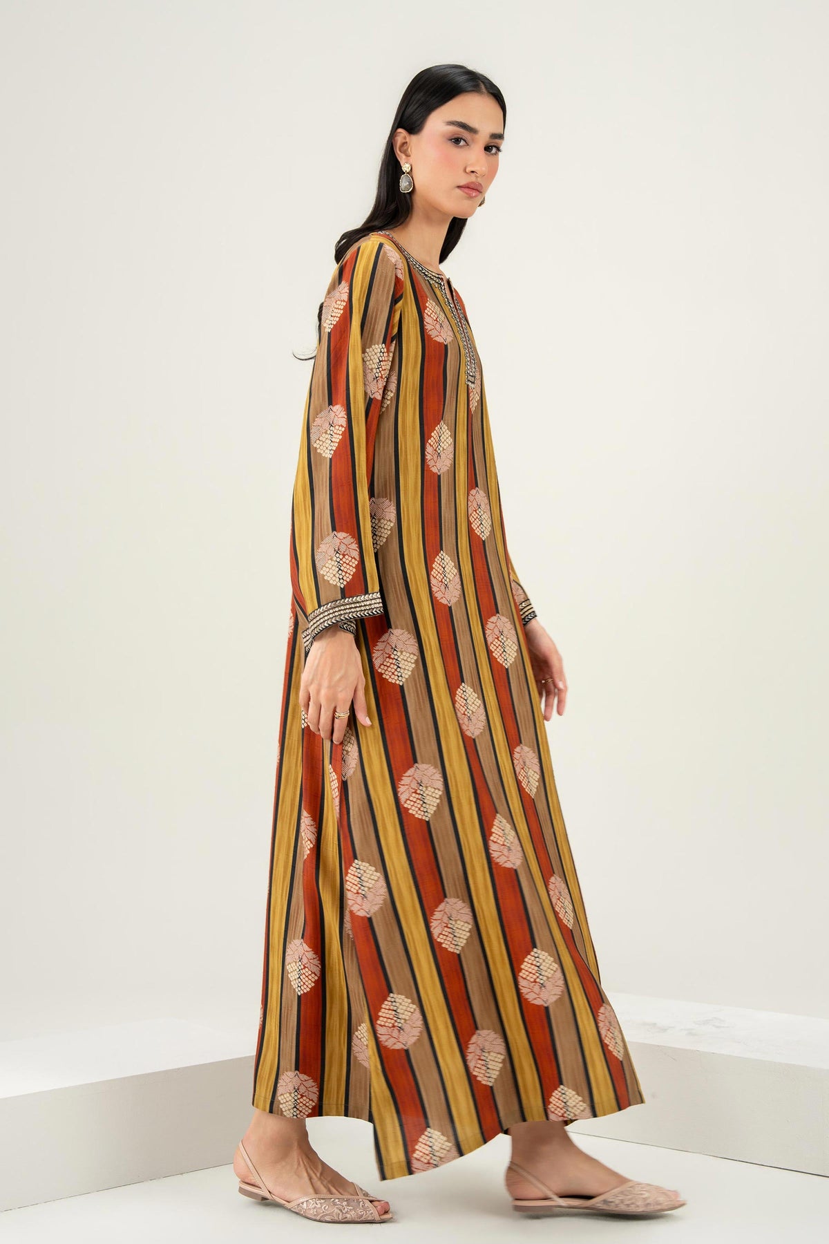 Nishat UK - Yellow Embroidered Dobby 1 Piece ready to wear 