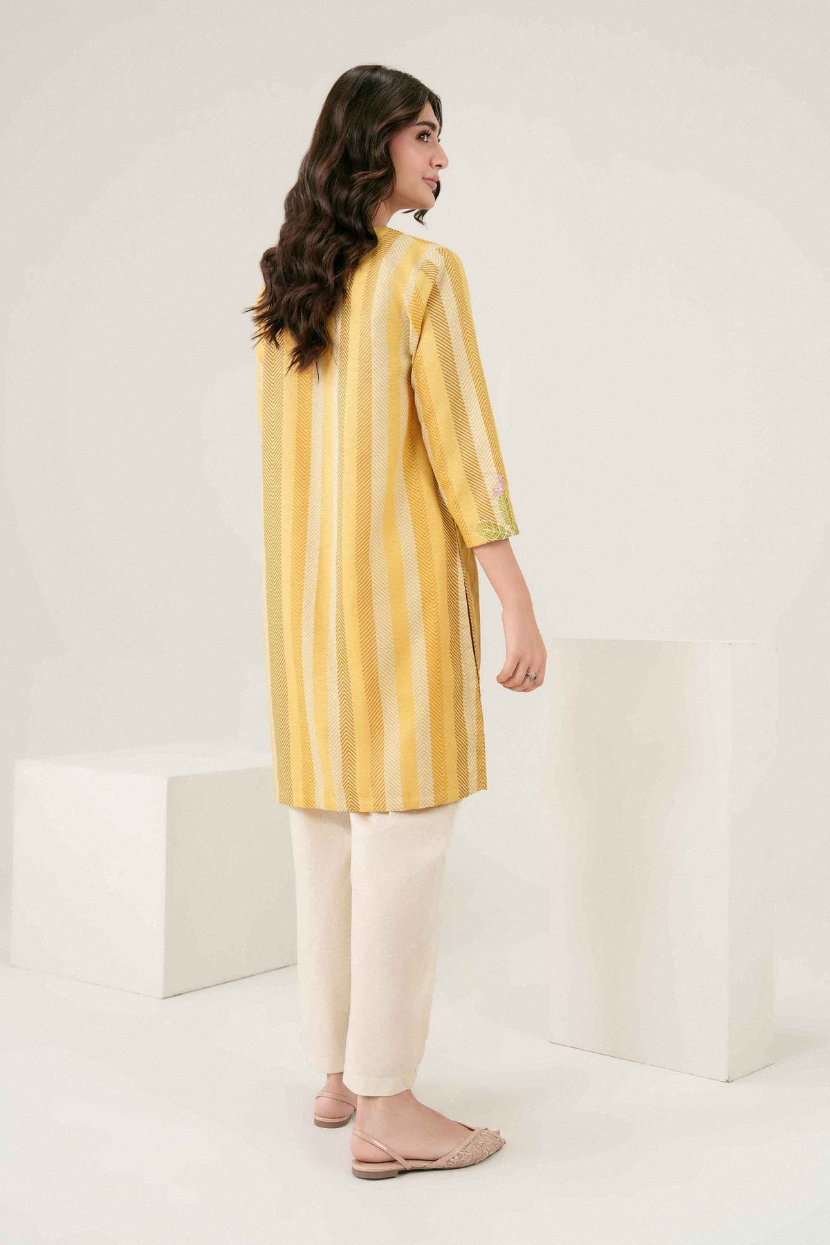 Nishat UK - Yellow Embroidered Karandi 1 Piece ready to wear Shirt