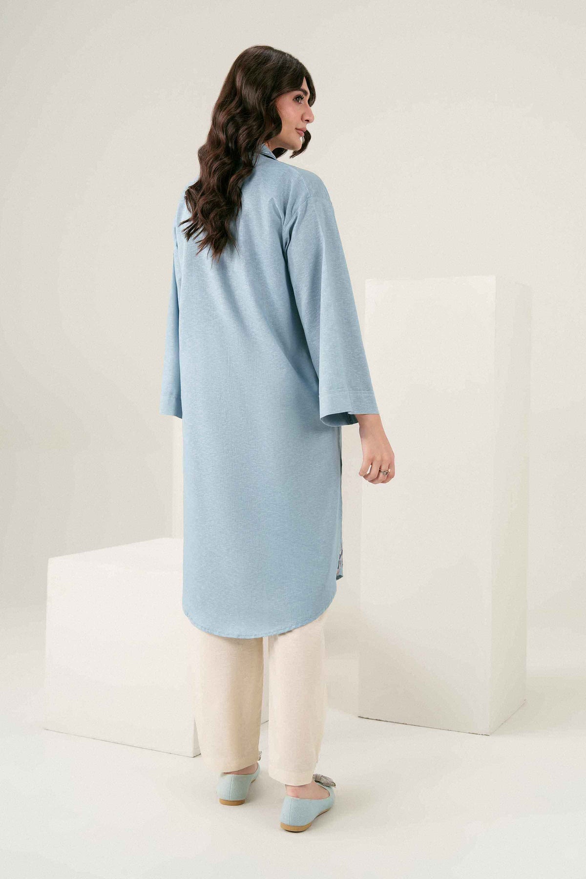 Nishat UK - Blue Embroidered Karandi 1 Piece ready to wear 