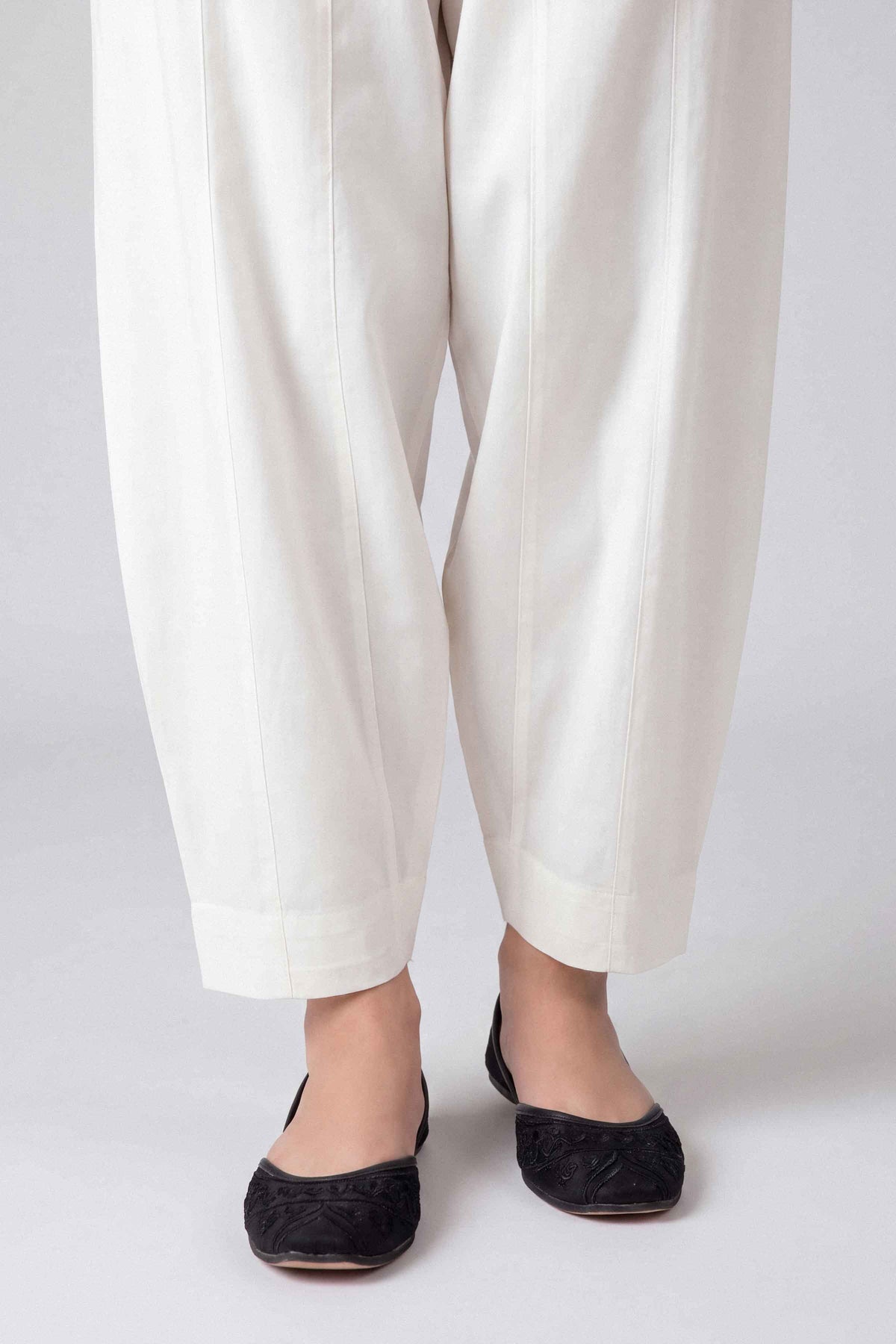 Nishat UK - Off White Solids Cambric 1 Piece ready to wear Trouser