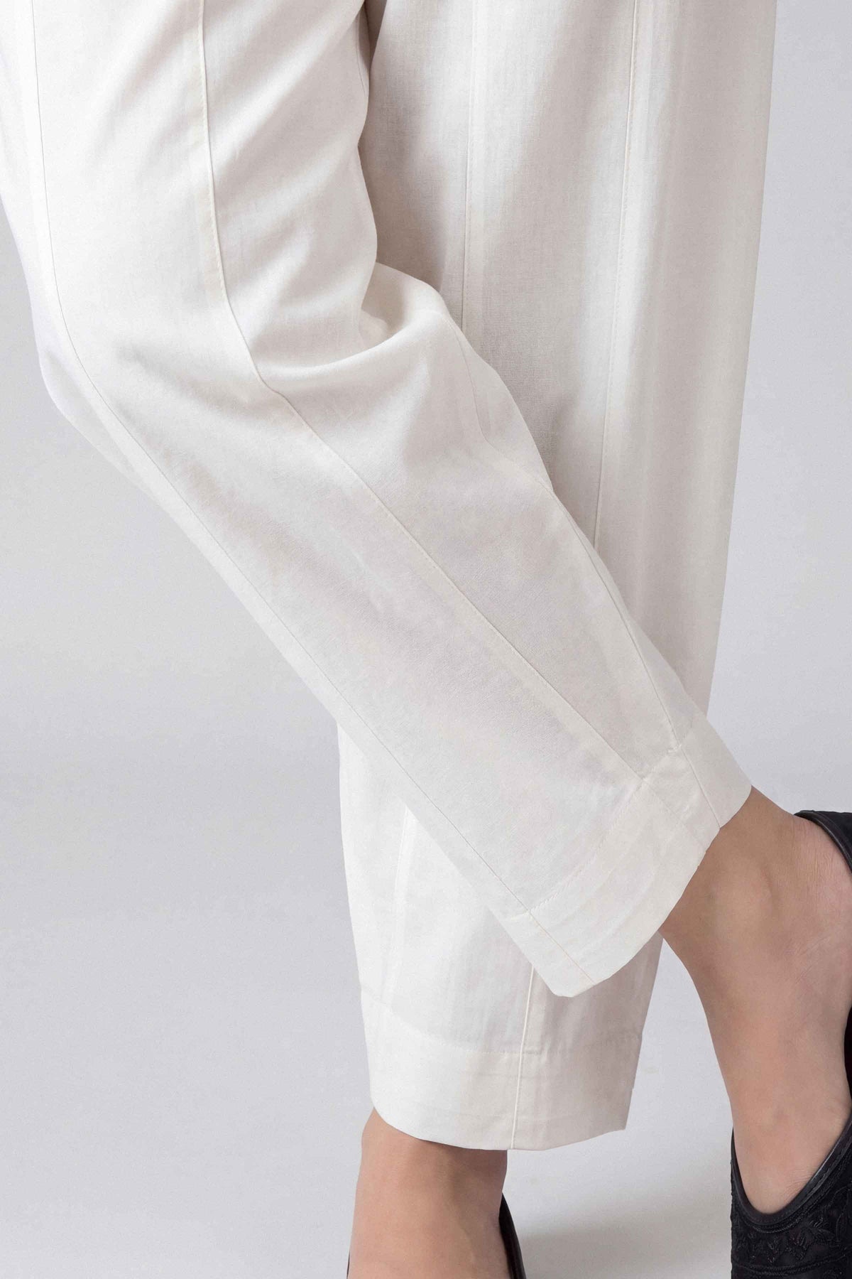 Nishat UK - Off White Solids Cambric 1 Piece ready to wear Trouser