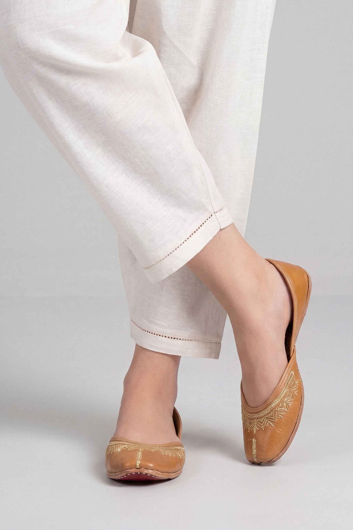 Nishat UK - Off White Solids Karandi 1 Piece ready to wear trouser