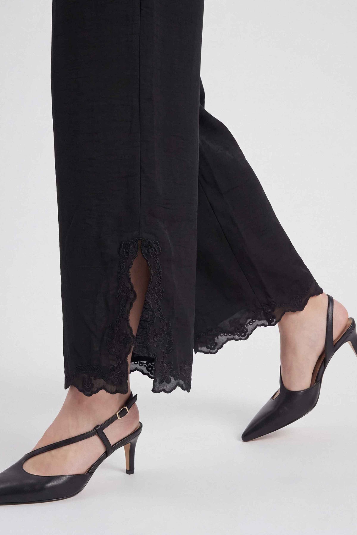 Nishat UK - Black Embroidered Cambric 1 Piece ready to wear shalwar